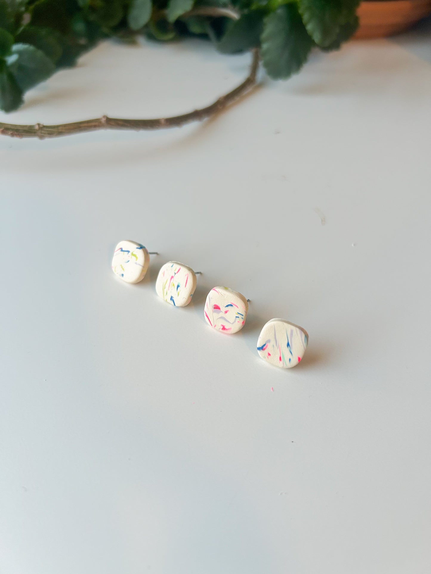 Confetti Swirl Studs