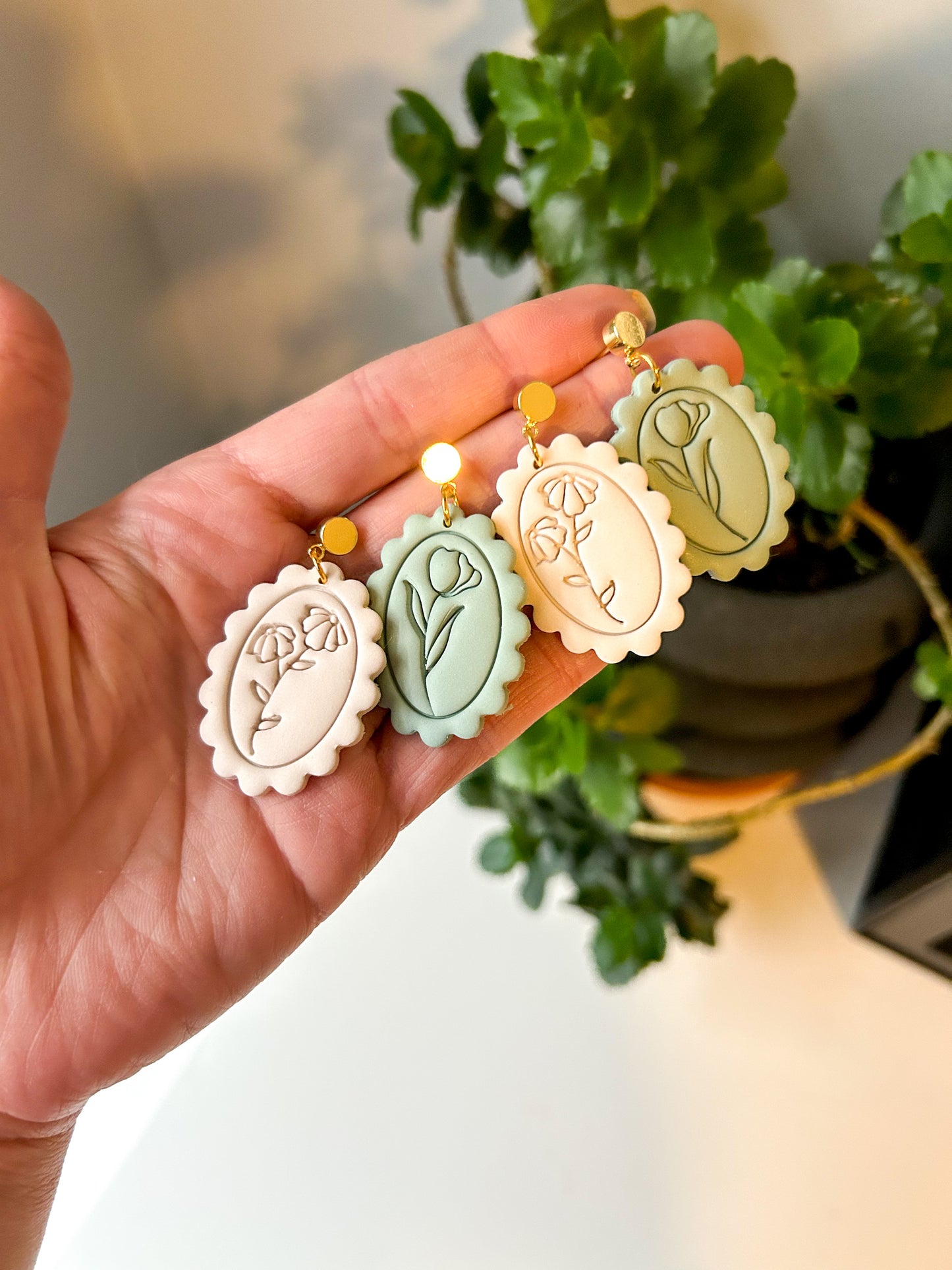 Scallop Flower Stamp Dangles