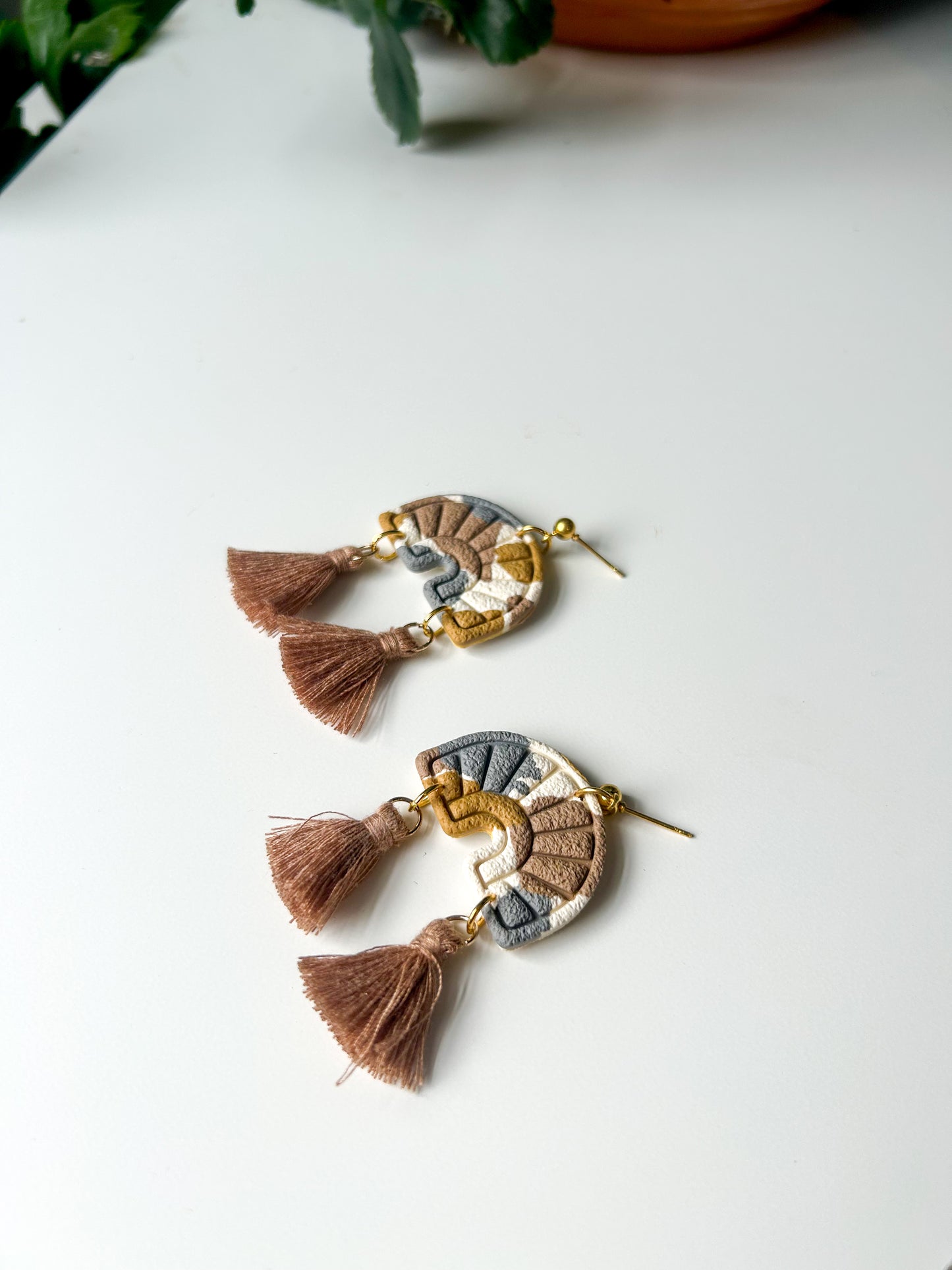 Neutral Tassel Dangles