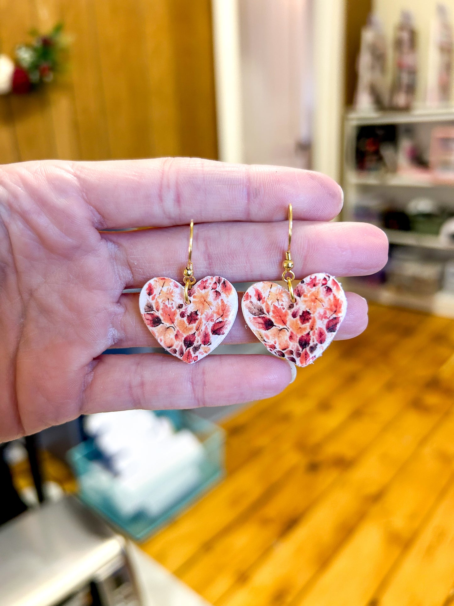 Leaf Heart Dangles