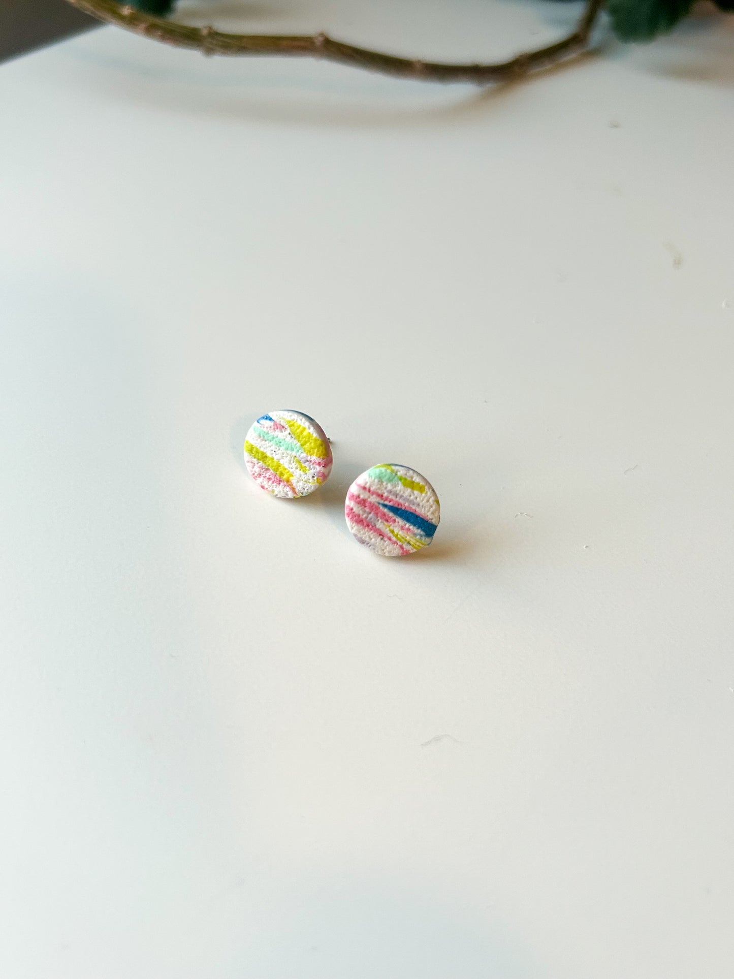 Confetti Swirl Studs