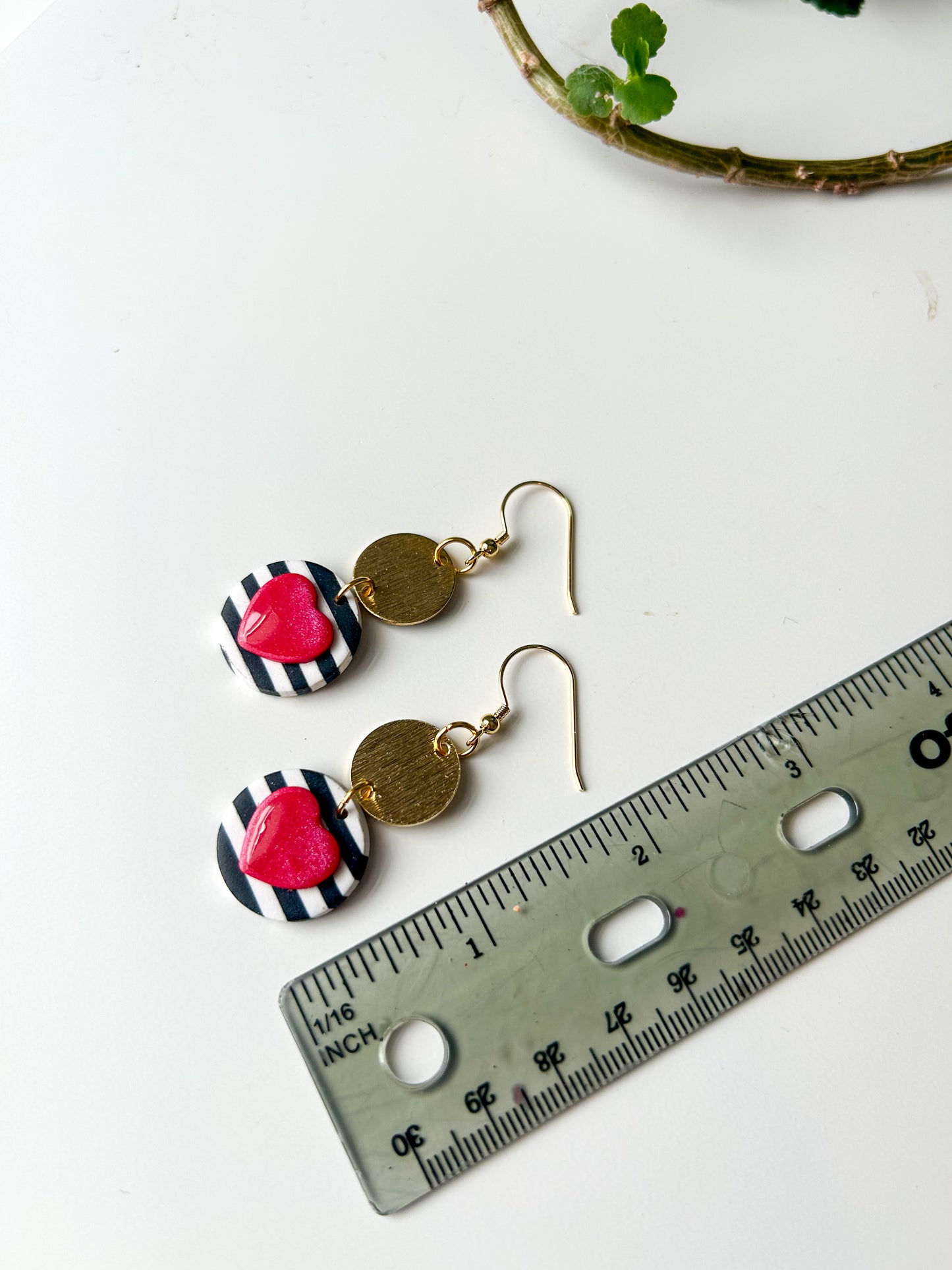 Heart Stripe Rosie Dangles