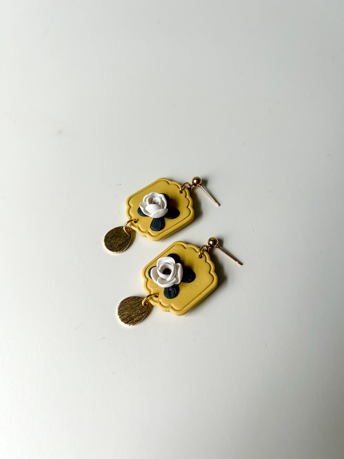 Yellow Rose Dangles