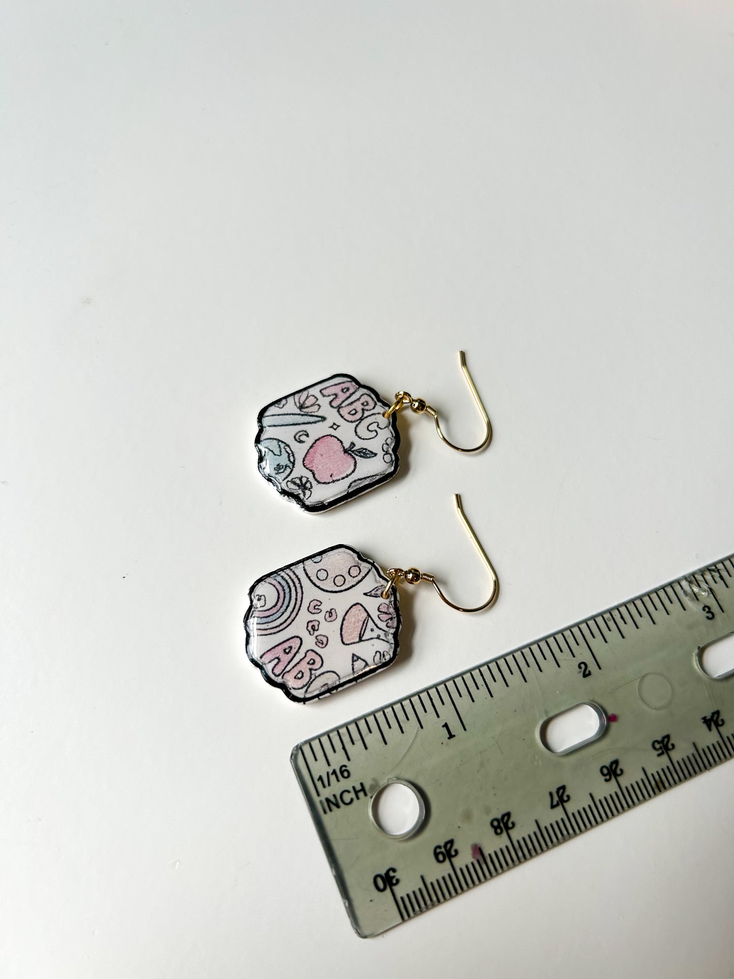 Back to School Scallop Dangles