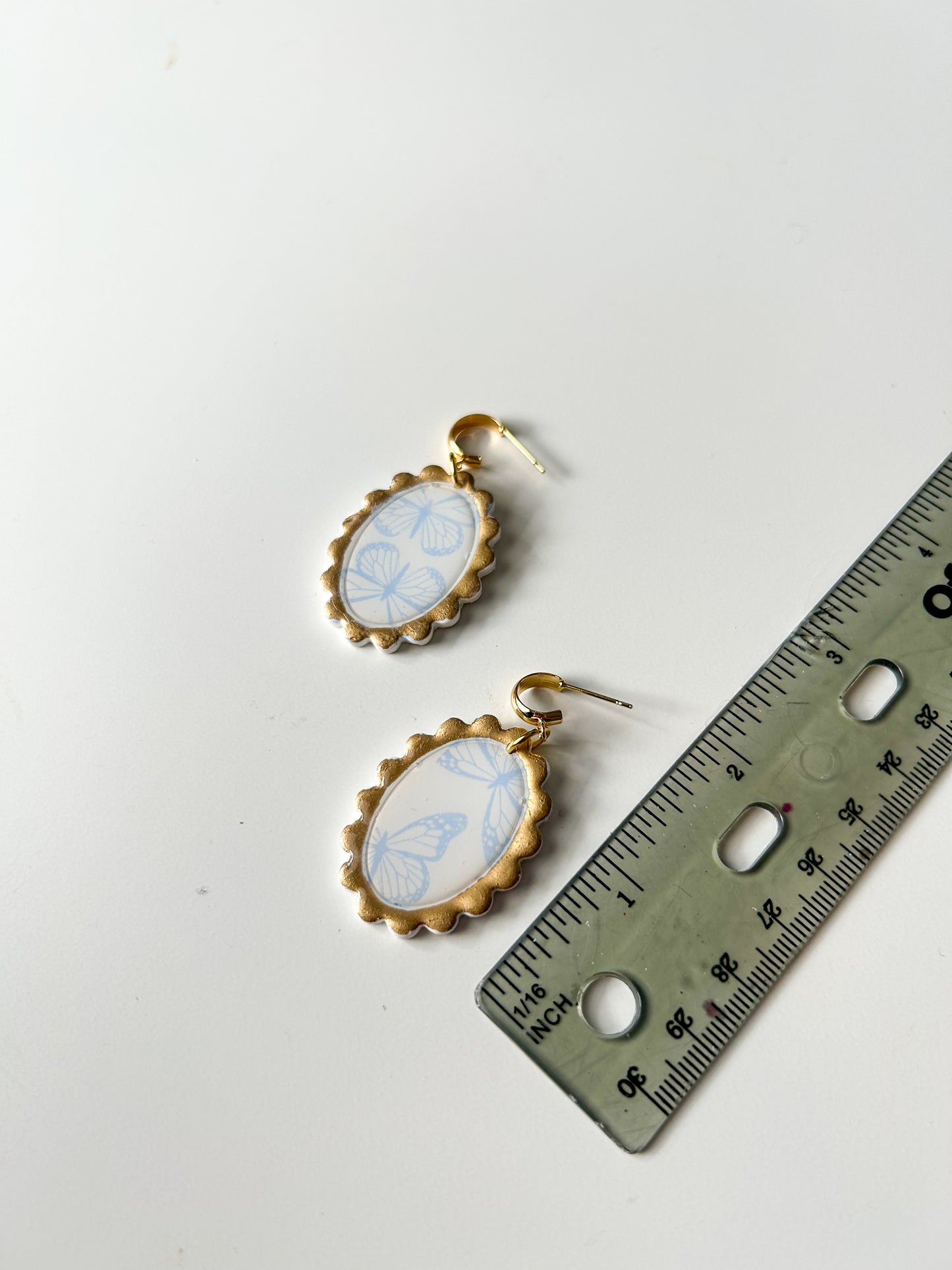 Gold Frame Butterfly Windows