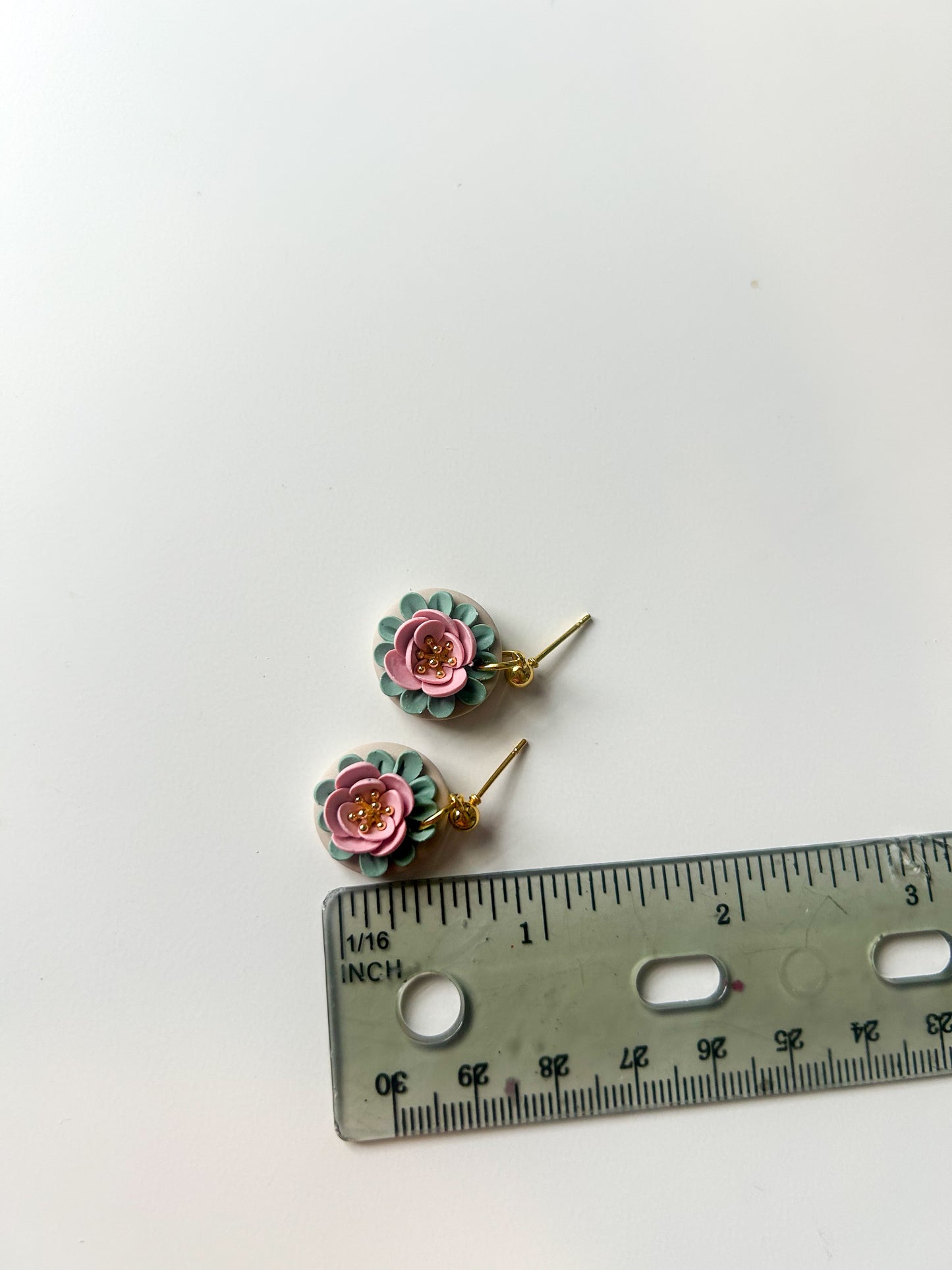 Sculpted Flower Mini Dangles