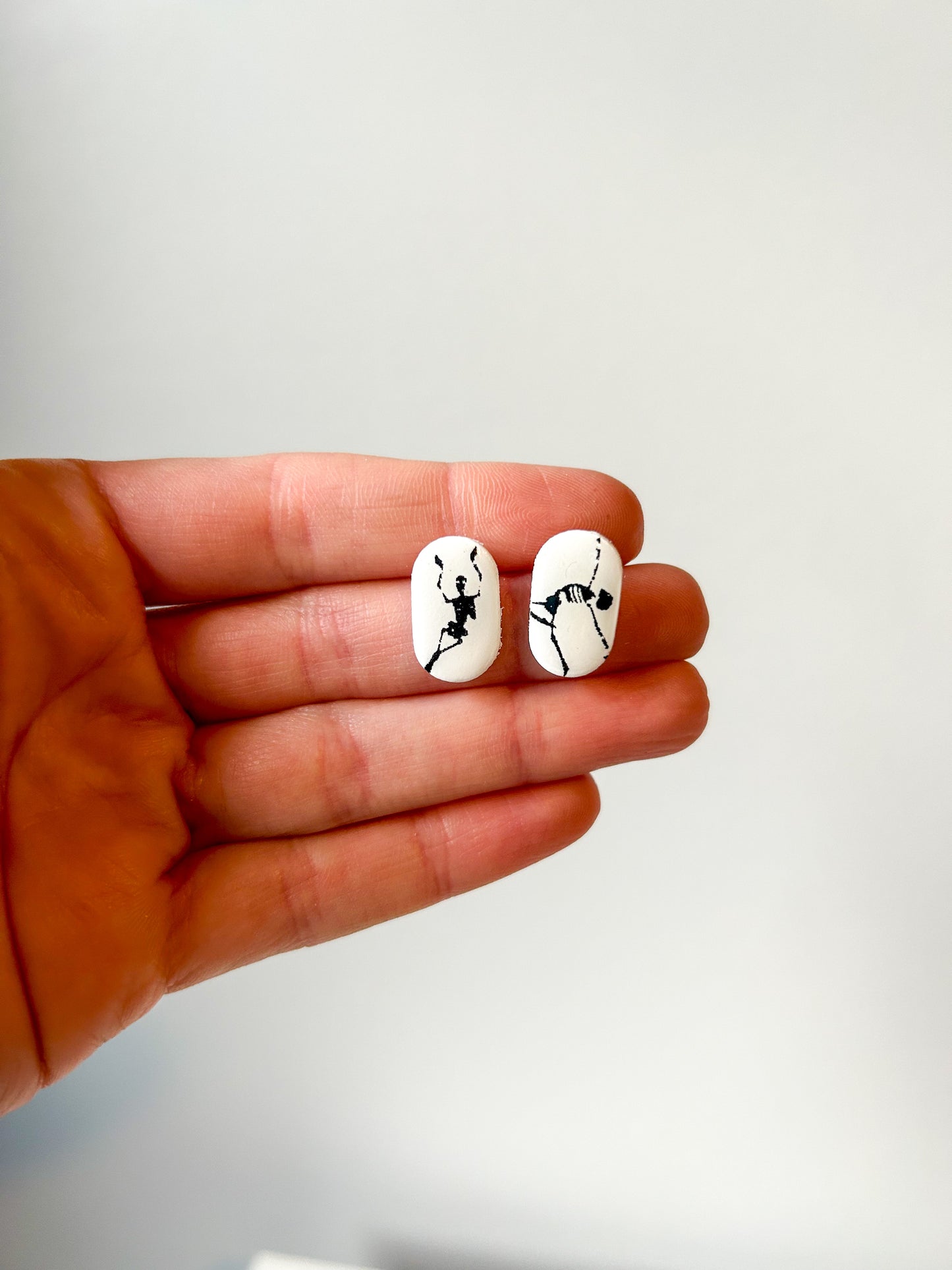 Dancing Skeleton Pill Studs