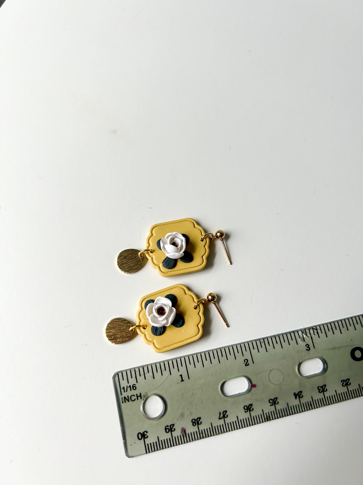 Yellow Rose Dangles