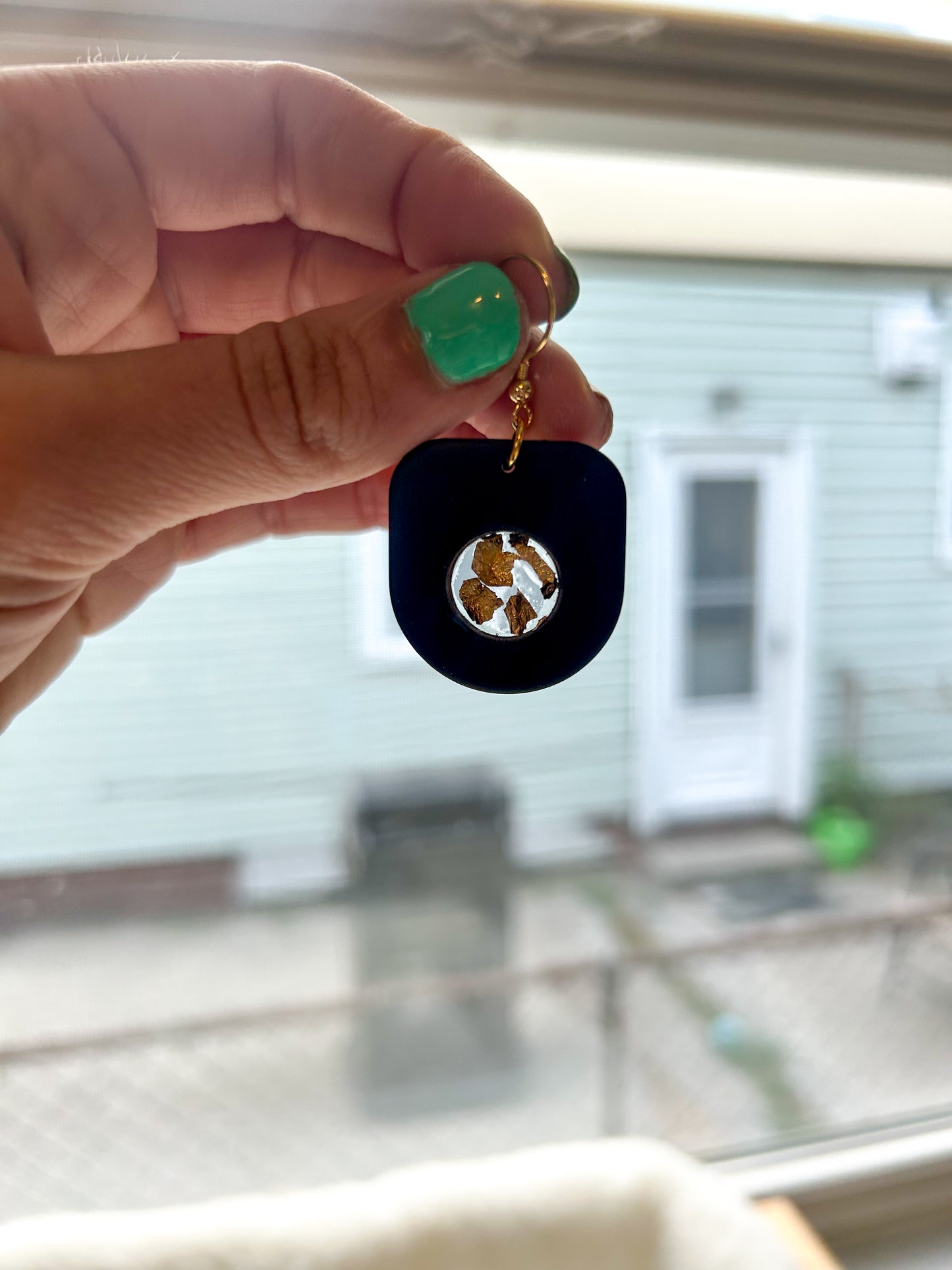 Black and Foil Window Dangles