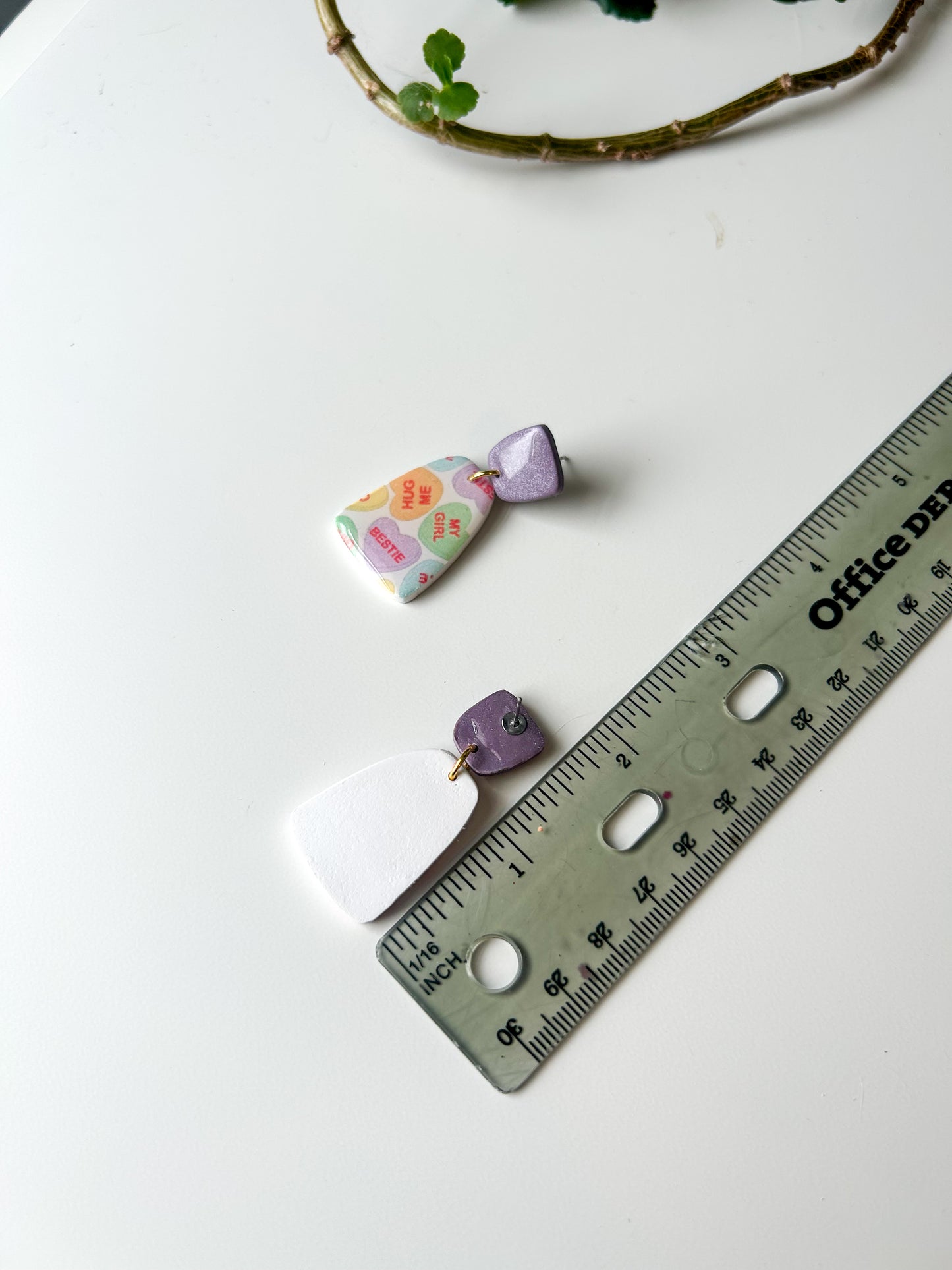 Conversation Heart Drop Dangles