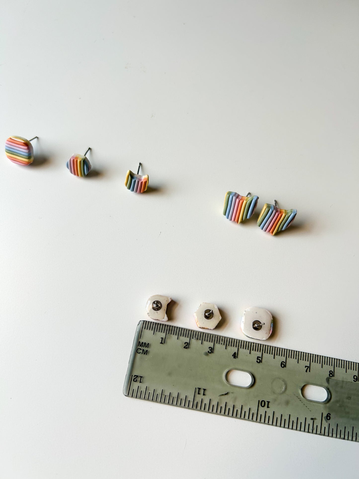 Rainbow Stripe studs