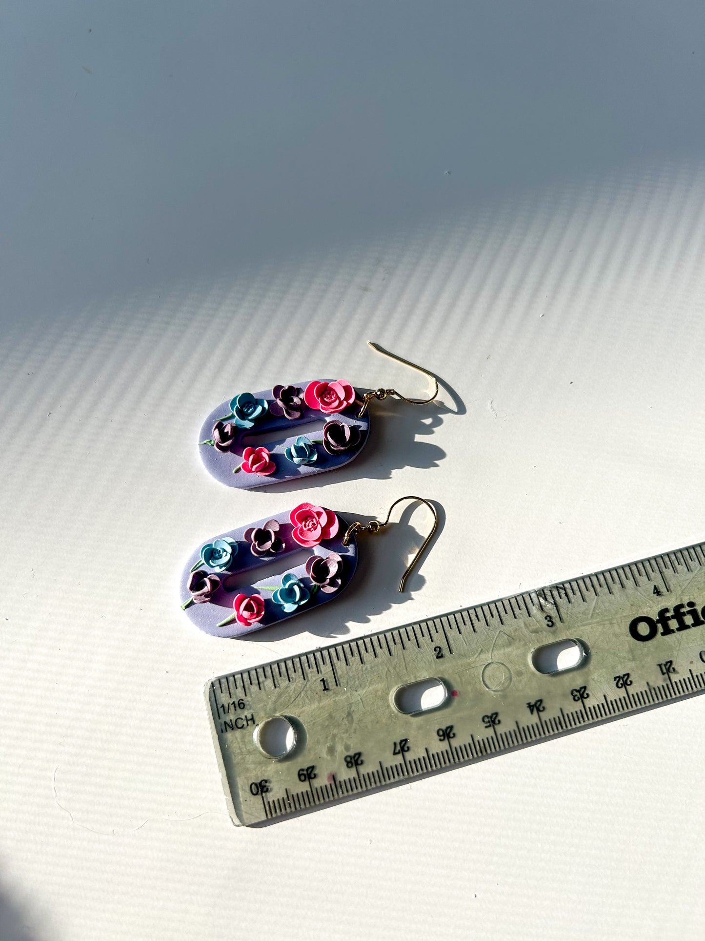 Bold Rose Donut Dangles