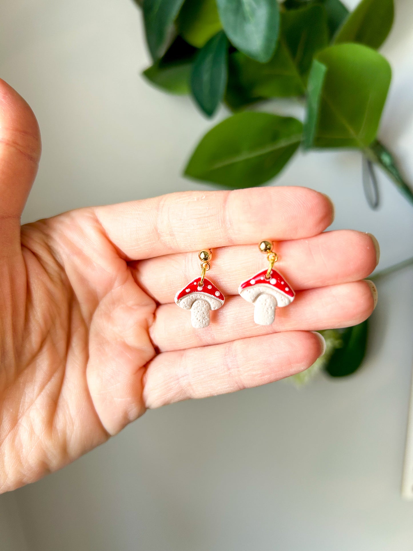 Mini Mushroom Dangles