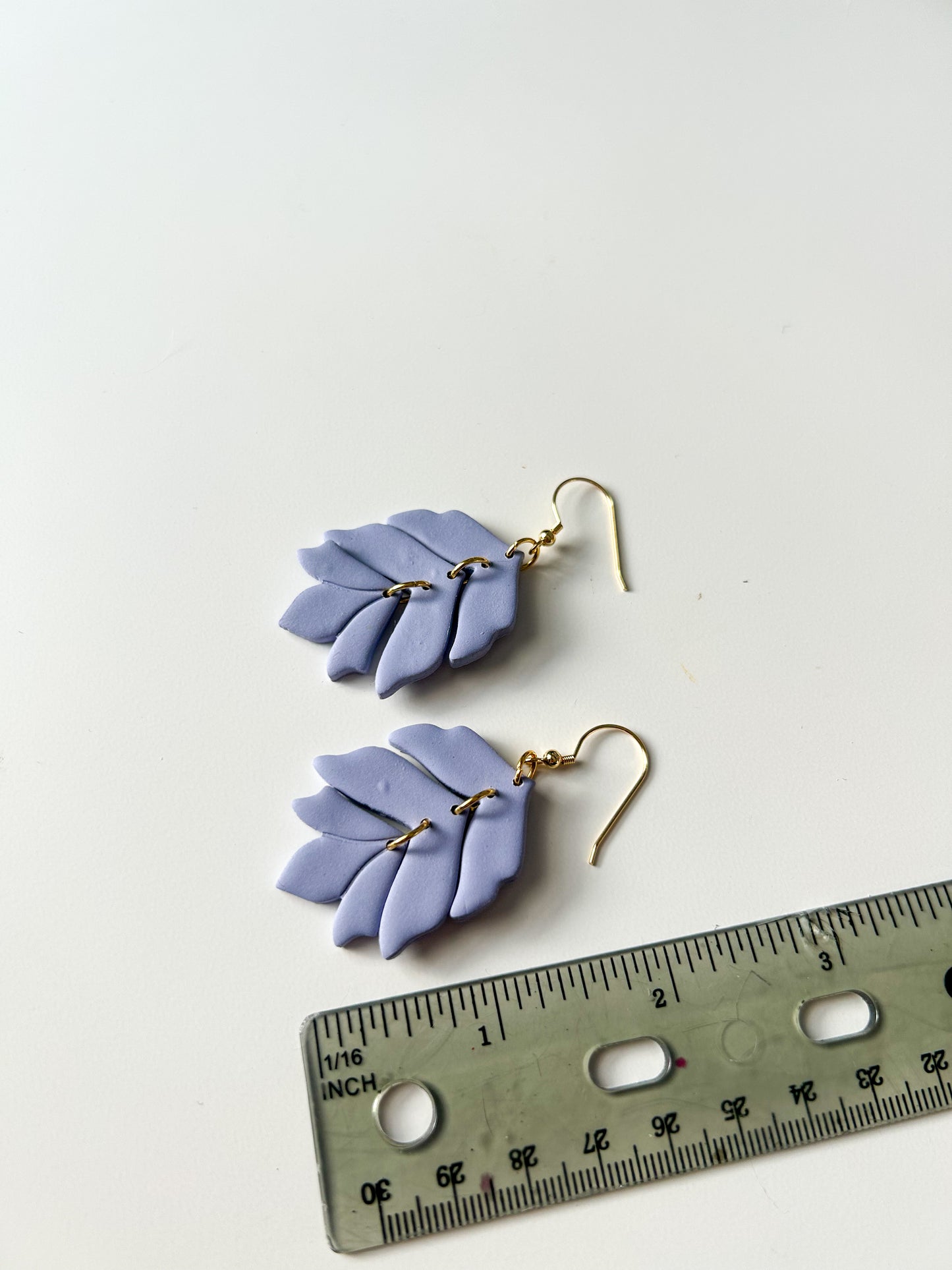 Periwinkle Feather Dangles