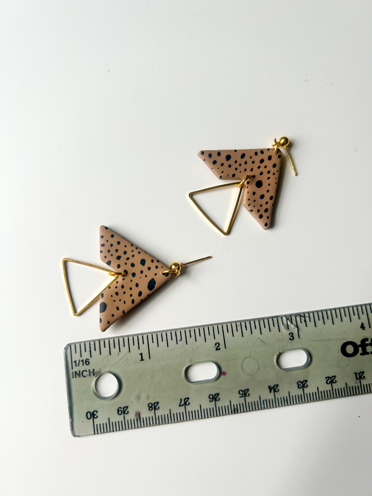 Brown and Black Dalmatian Amelia Dangles