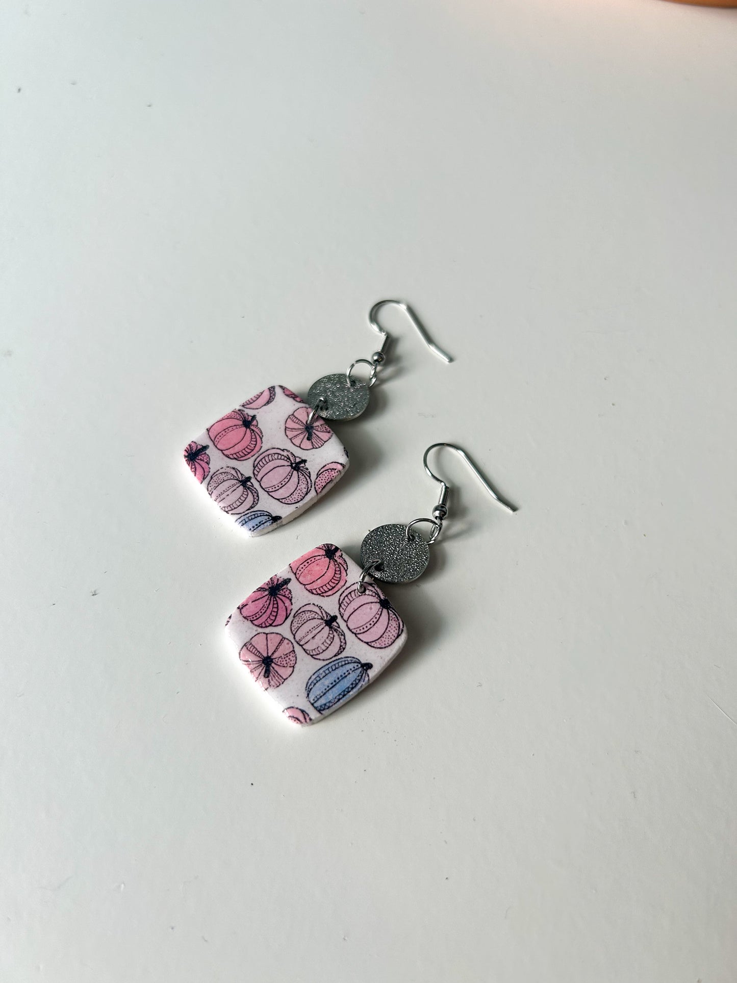Colorful Pumpkin Square Dangles