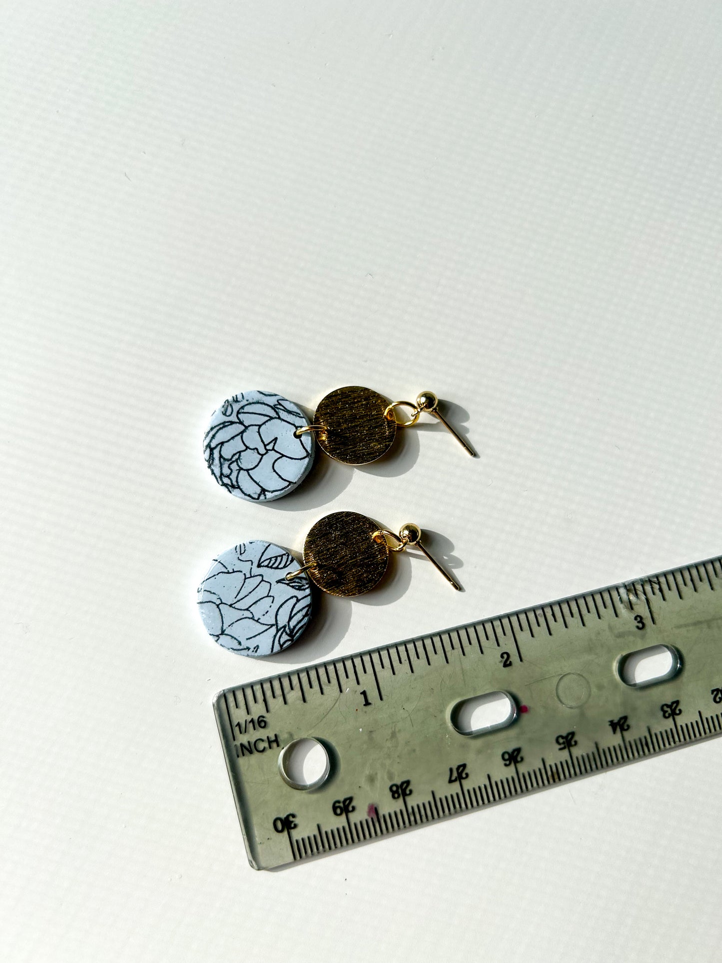 Blue Floral Rosie Dangles