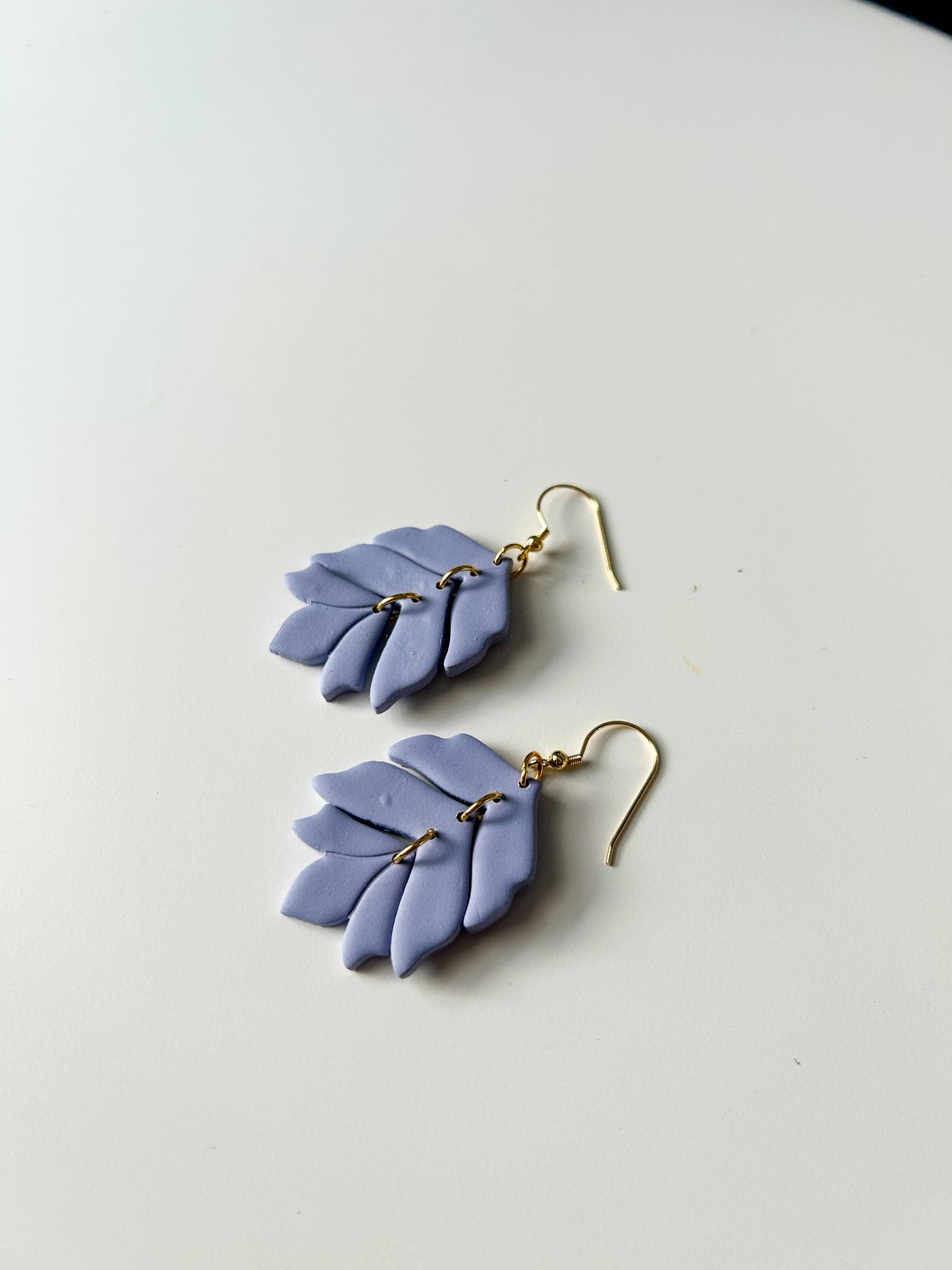 Periwinkle Feather Dangles