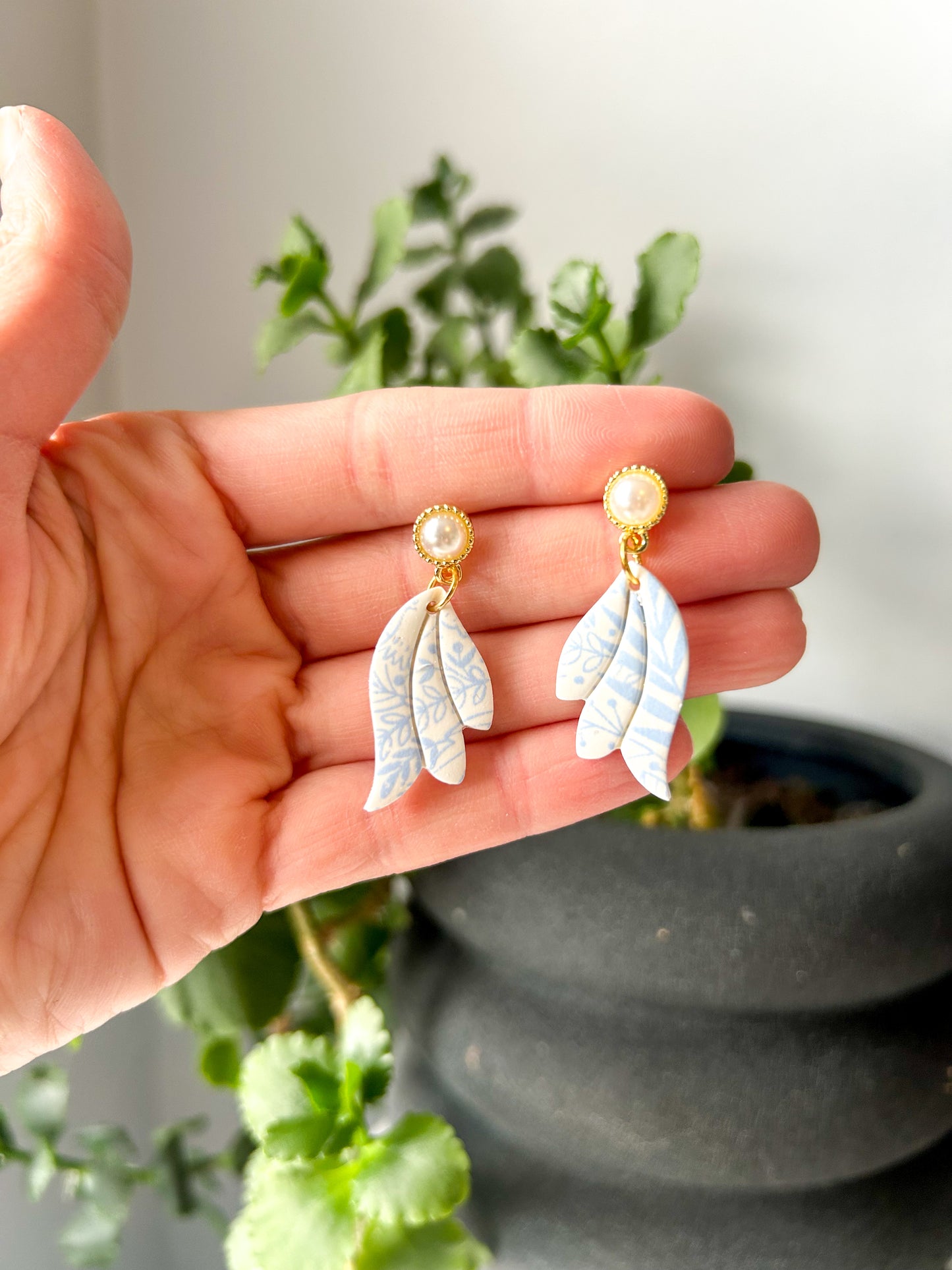 Mirrored Flora Dangles