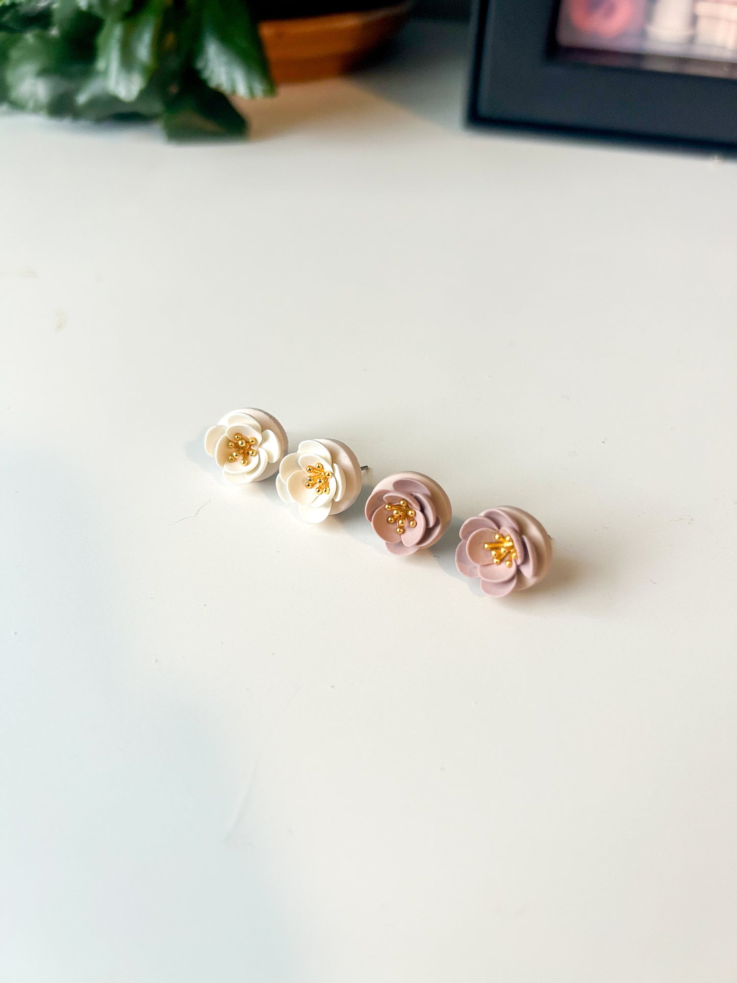 Sculpted Flower Studs