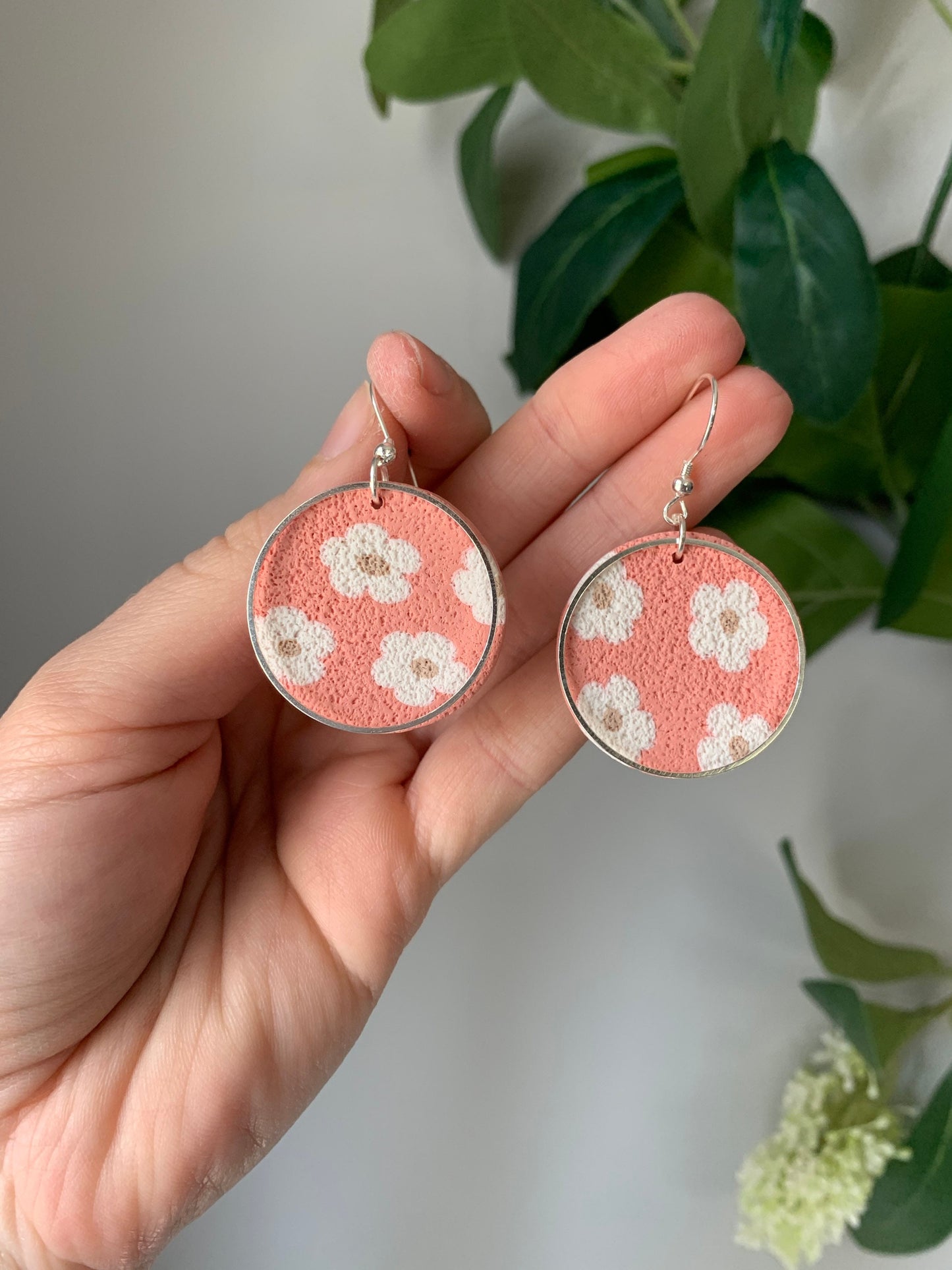 Groovy Flower Large Circle Dangles