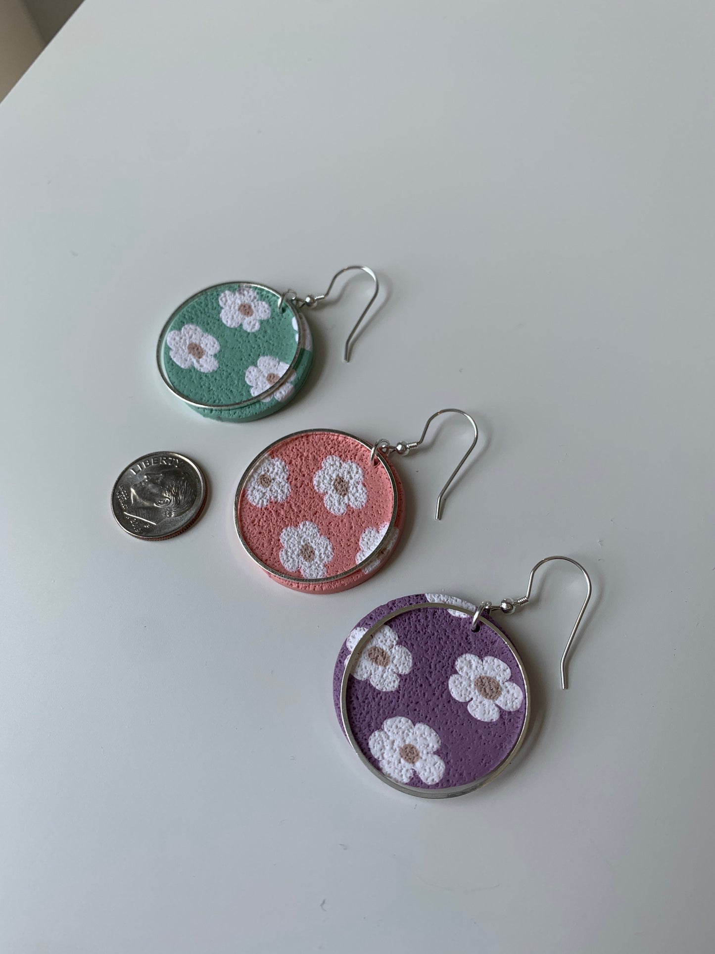 Groovy Flower Large Circle Dangles