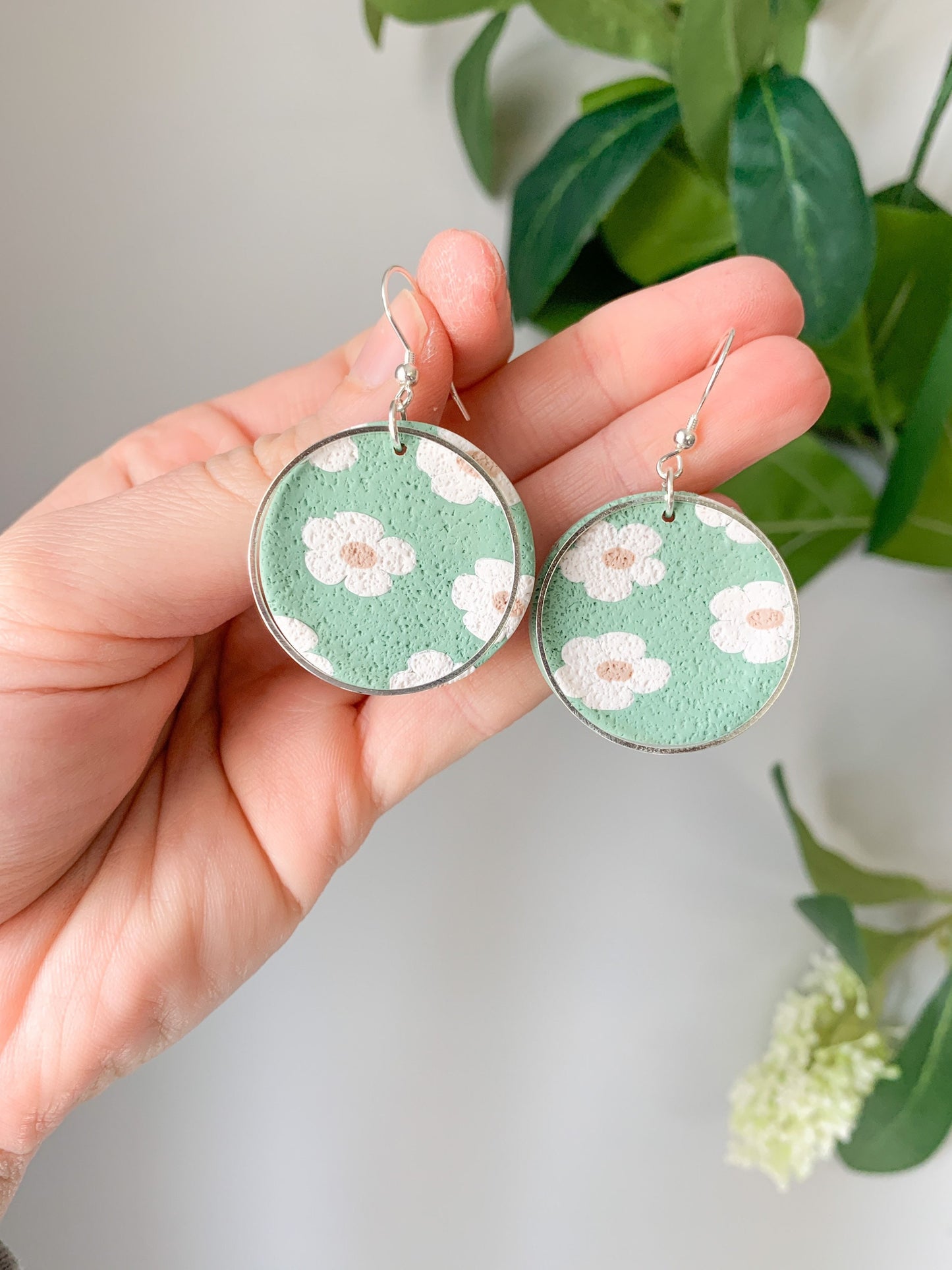 Groovy Flower Large Circle Dangles