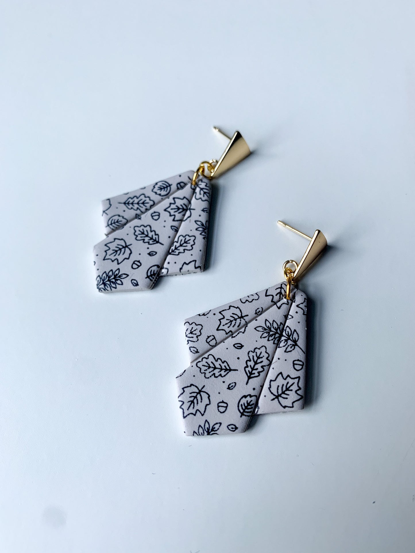 Fall Stencil Folded Fan Dangles