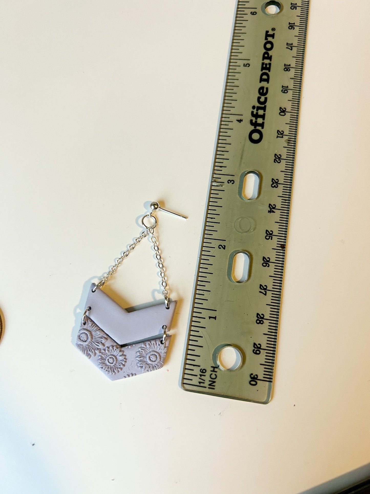 Floral Chevron Dangles