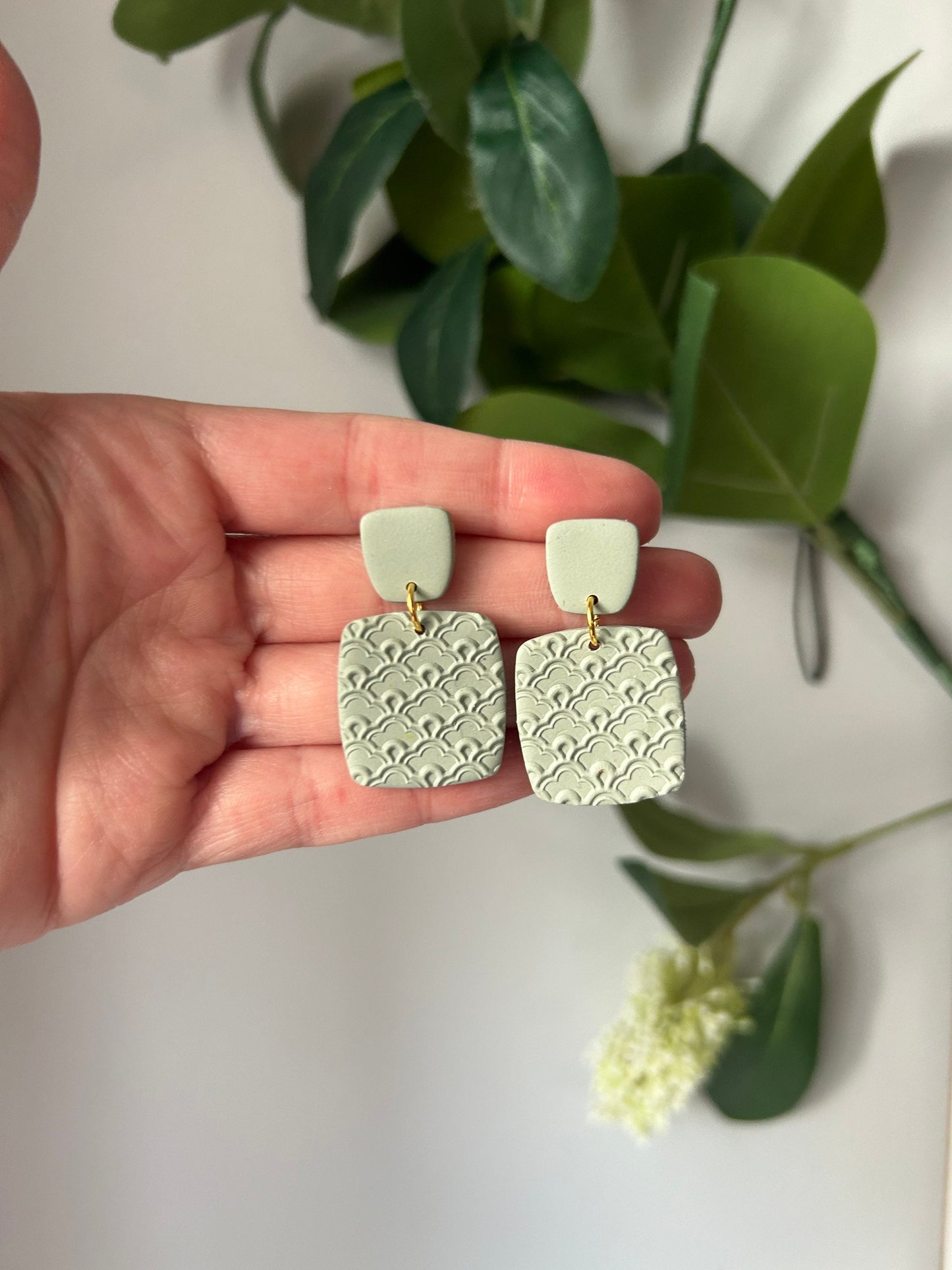 Rounded Square Scallop Dangles