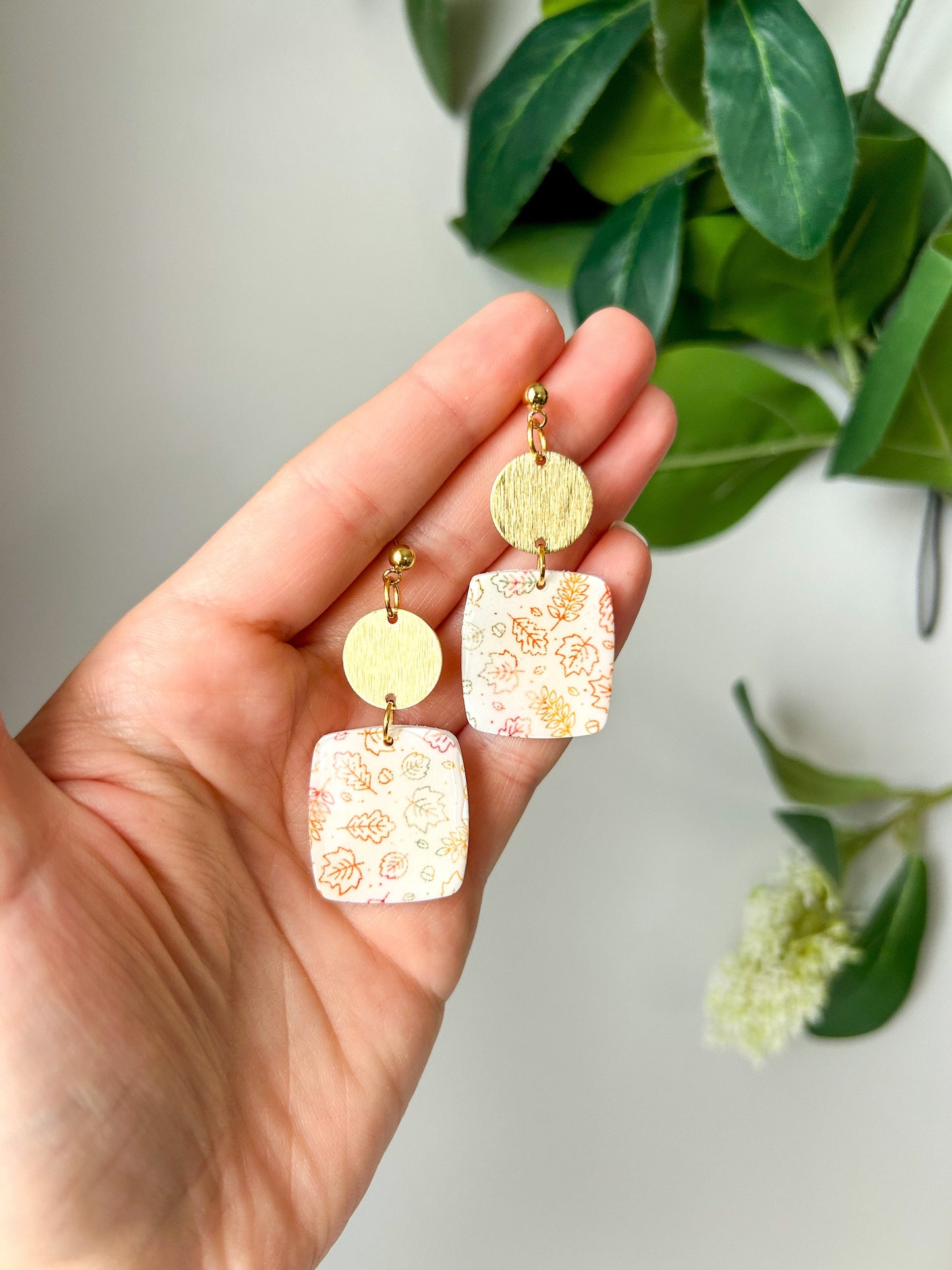 Fall Leaf Stencil Dangles