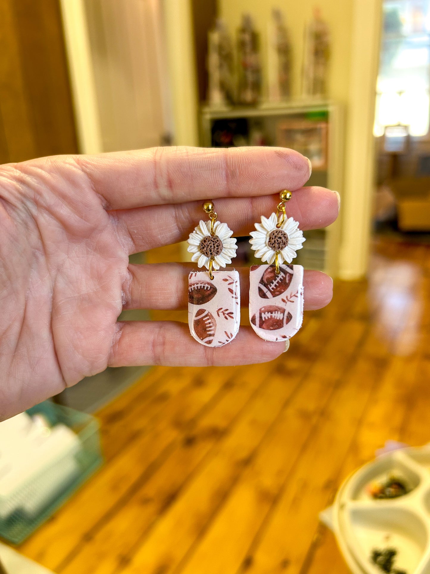 Football Flower Top Dangles