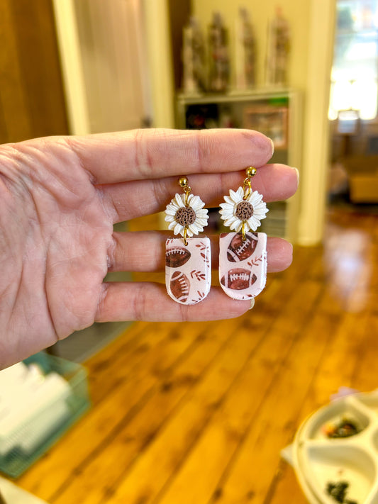Football Flower Top Dangles