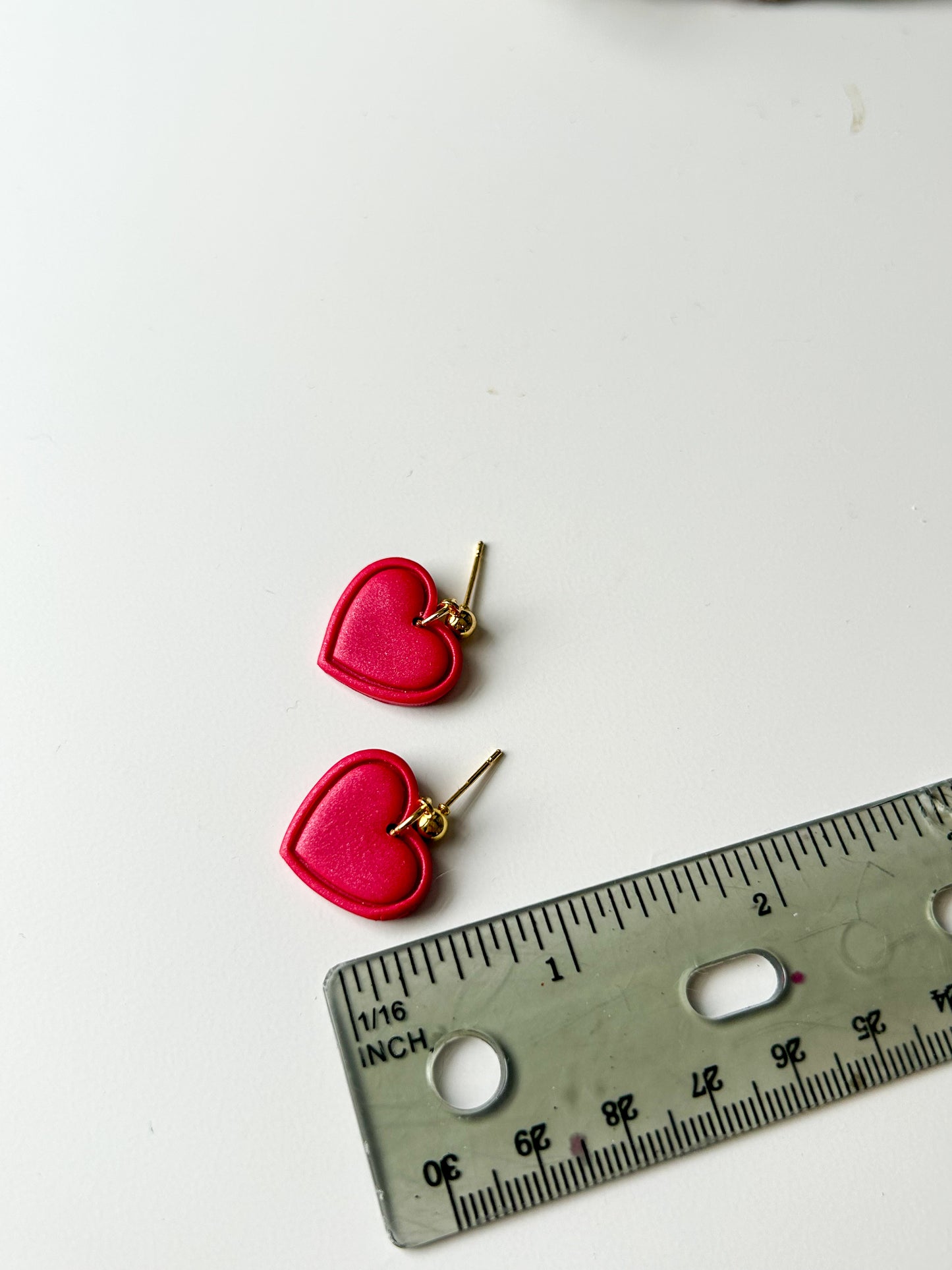 Red Framed Heart Dangles