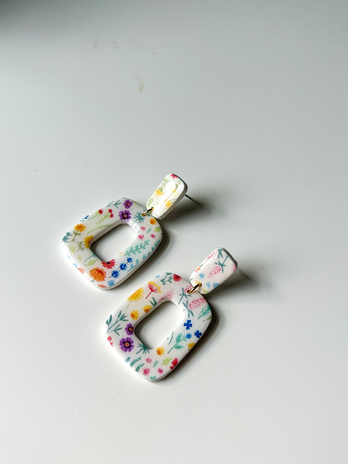 Wildflower Square Donut Dangles