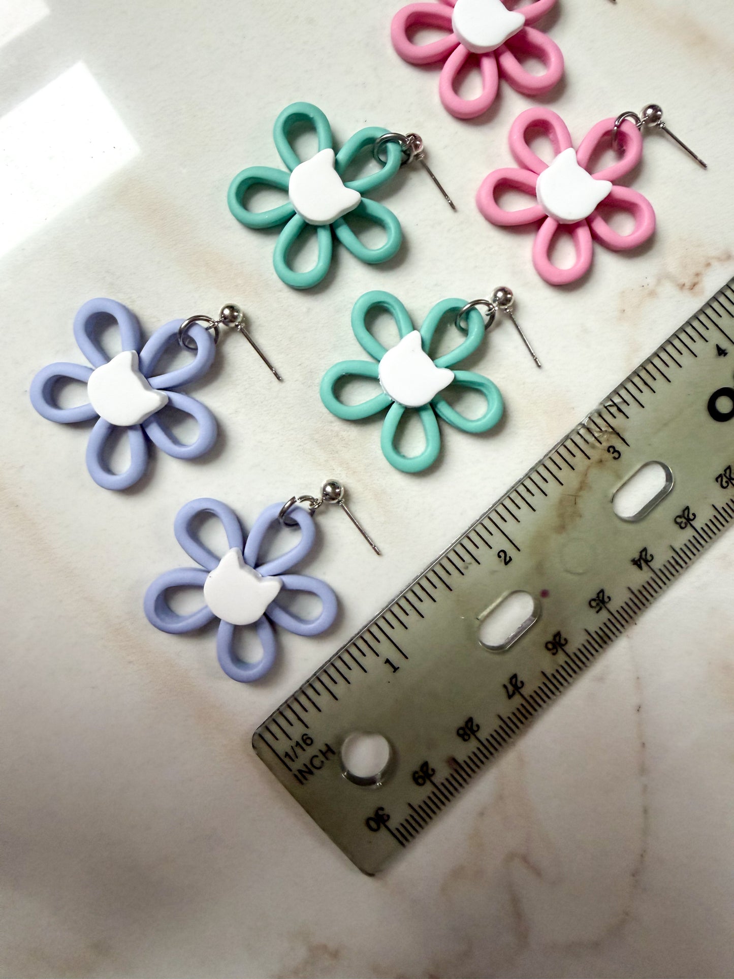 Flower Kitty Dangles