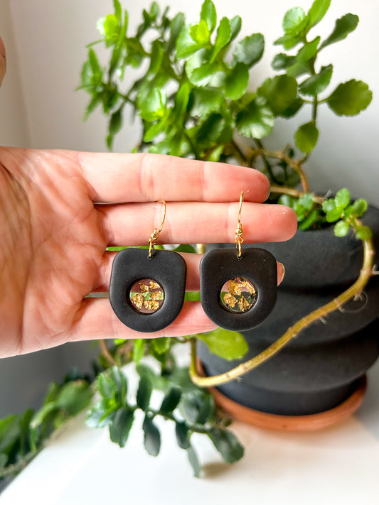 Black and Foil Window Dangles