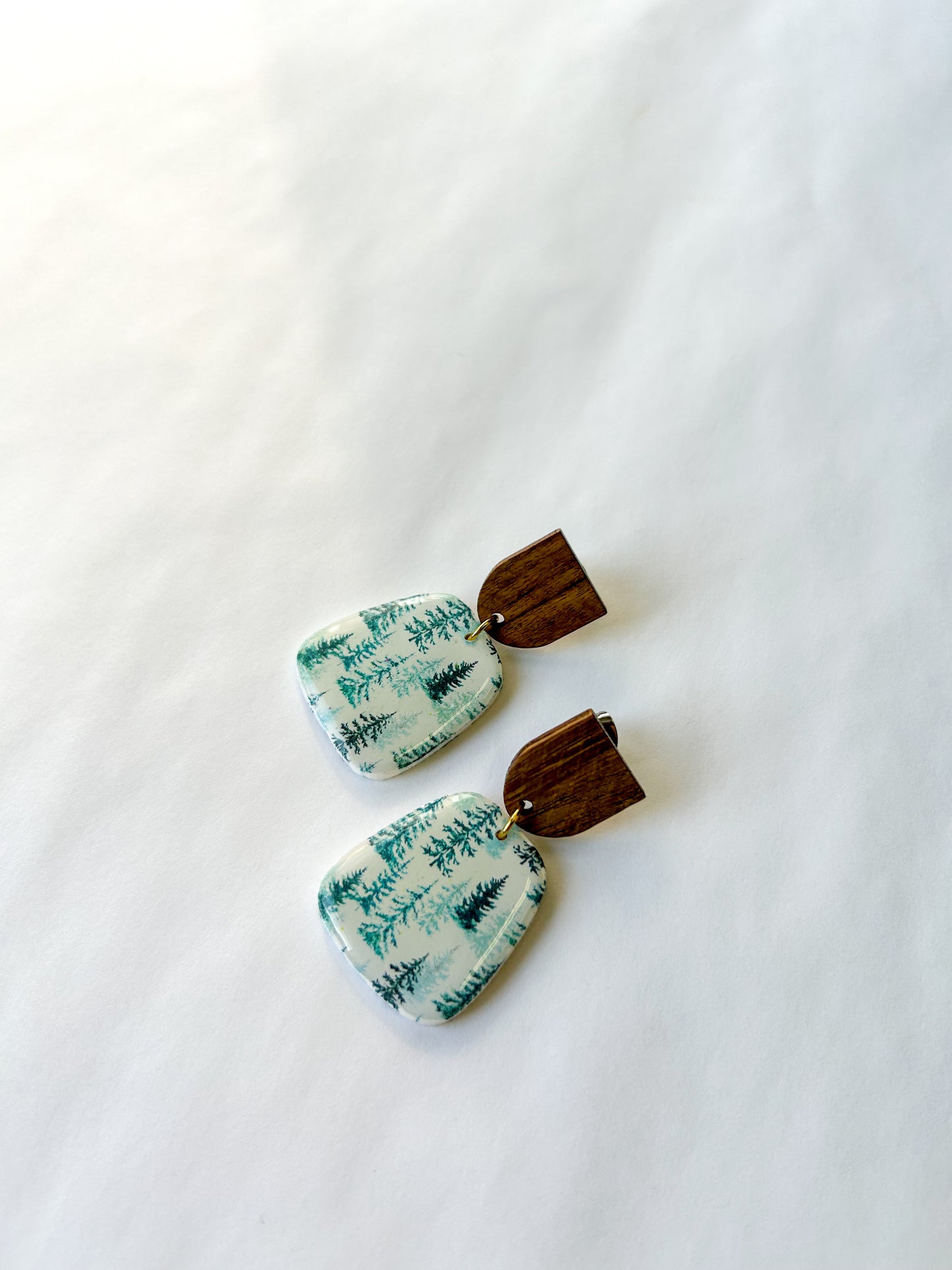 Wooden Top Forrest Dangles