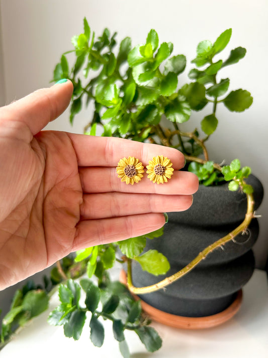 Large Sunflower Studs