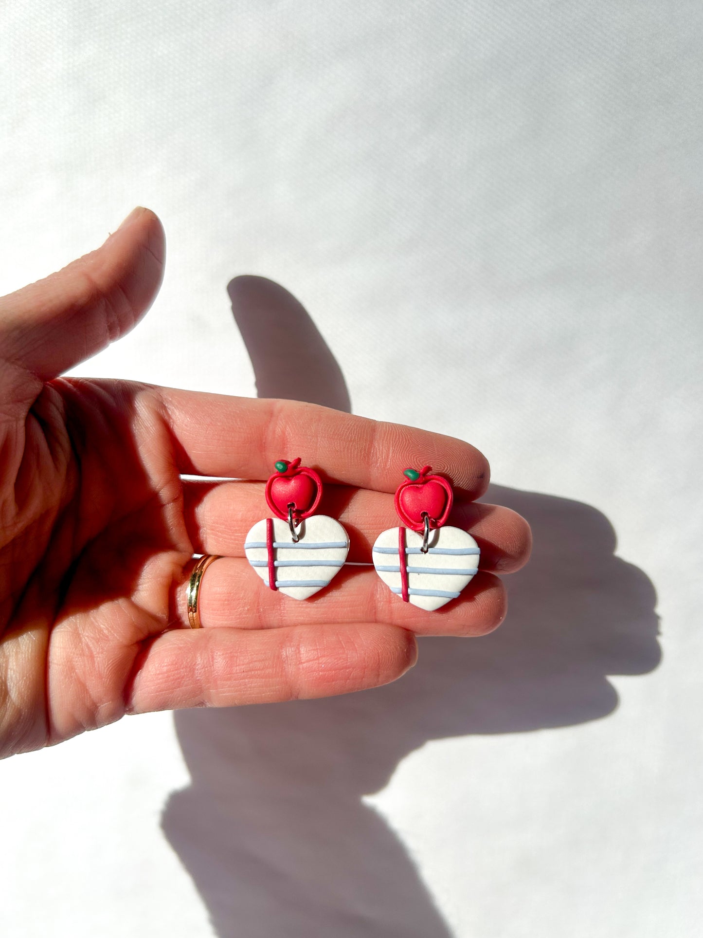 Paper Heart Teacher Dangles