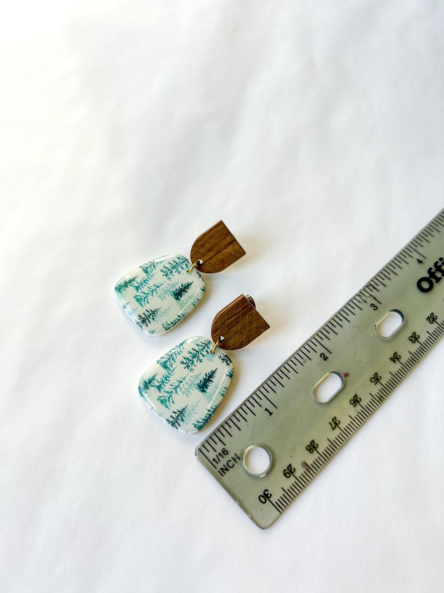 Wooden Top Forrest Dangles