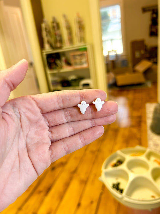 Mirrored Ghost Studs