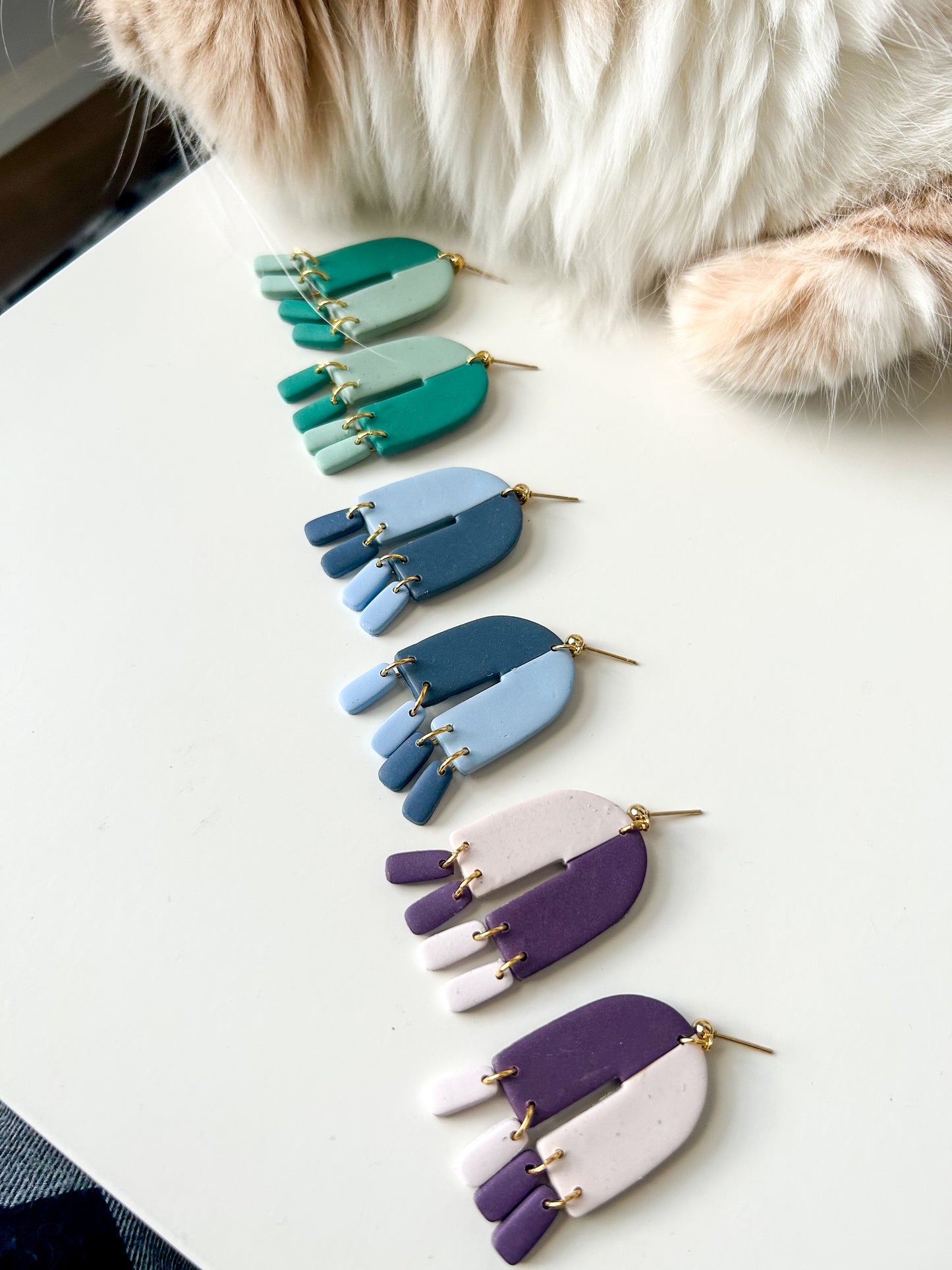 Colorblock Arch Dangles