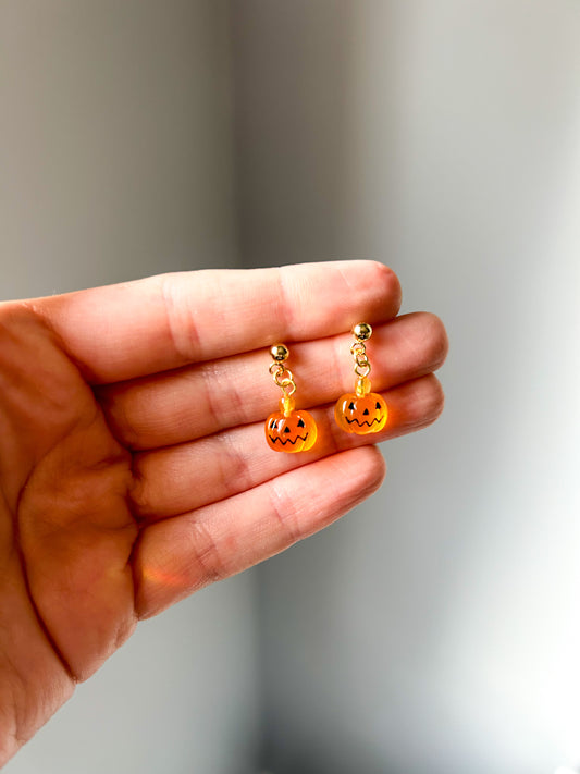 Jack o Lantern Bead Dangle Minis