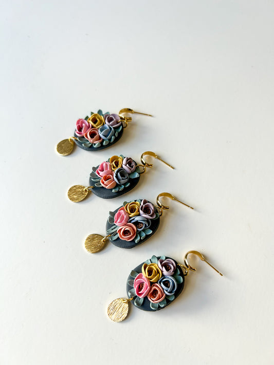 Rainbow Rose Dangles