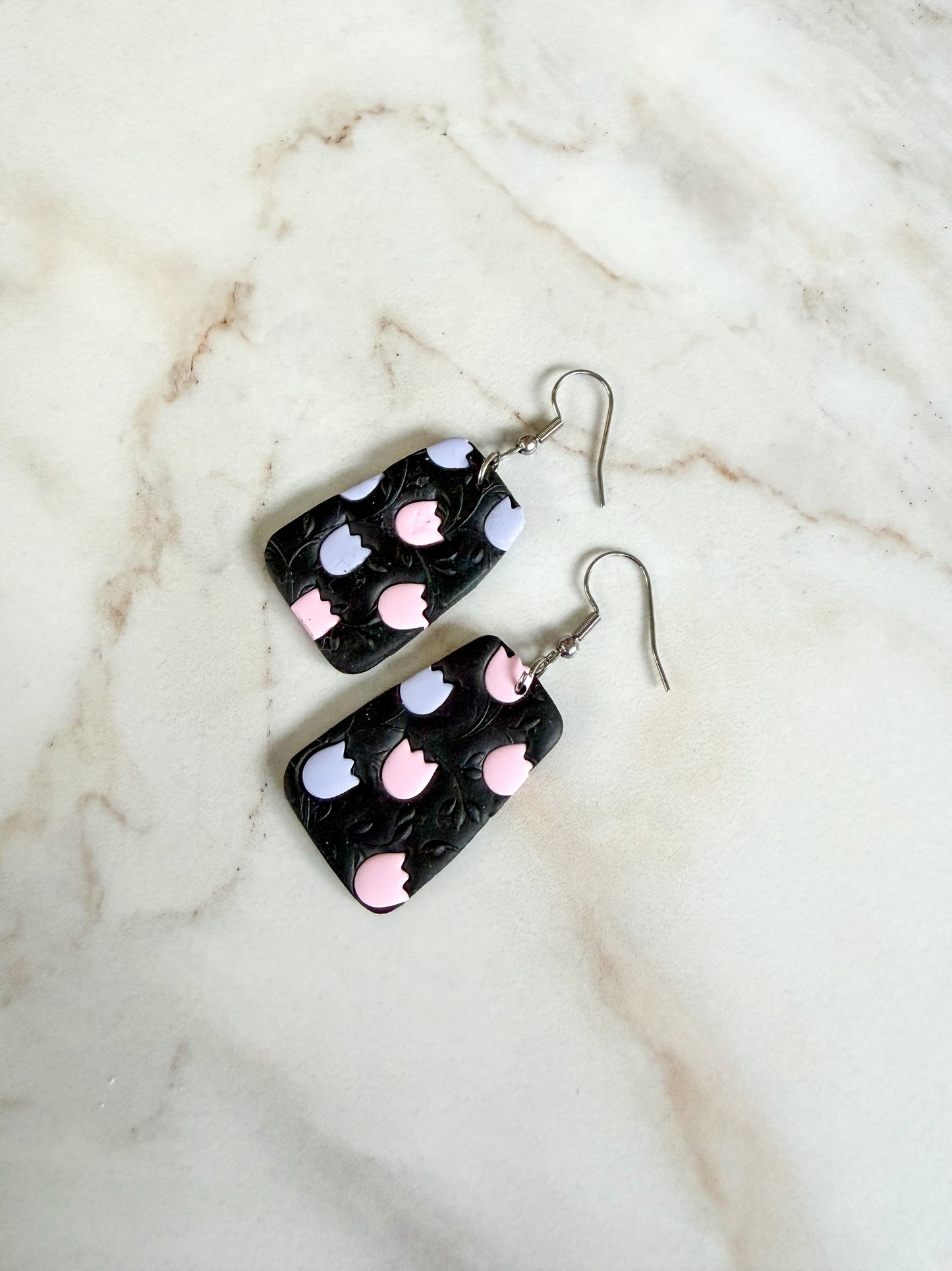 Black and Tulip Dangles
