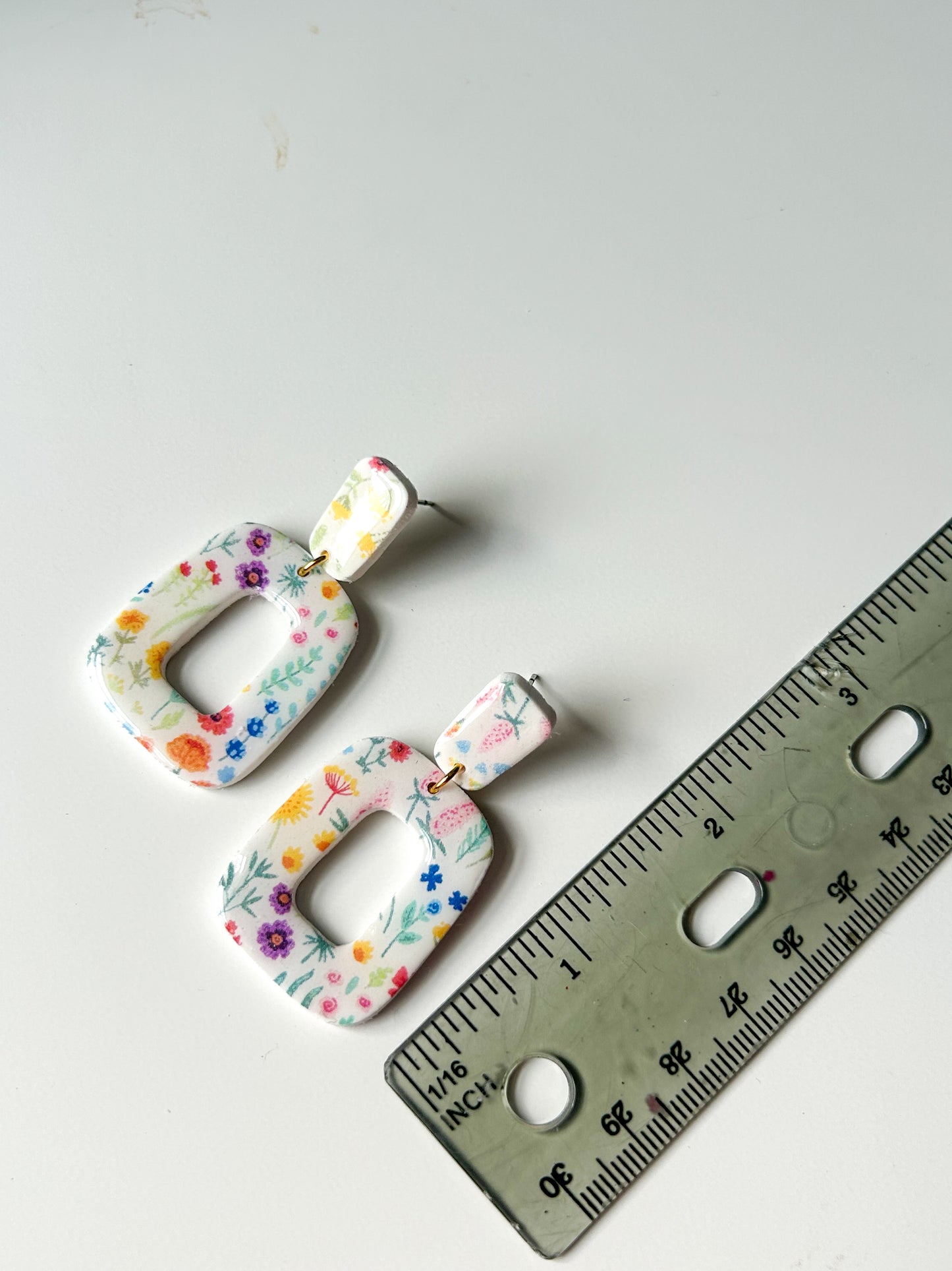 Wildflower Square Donut Dangles