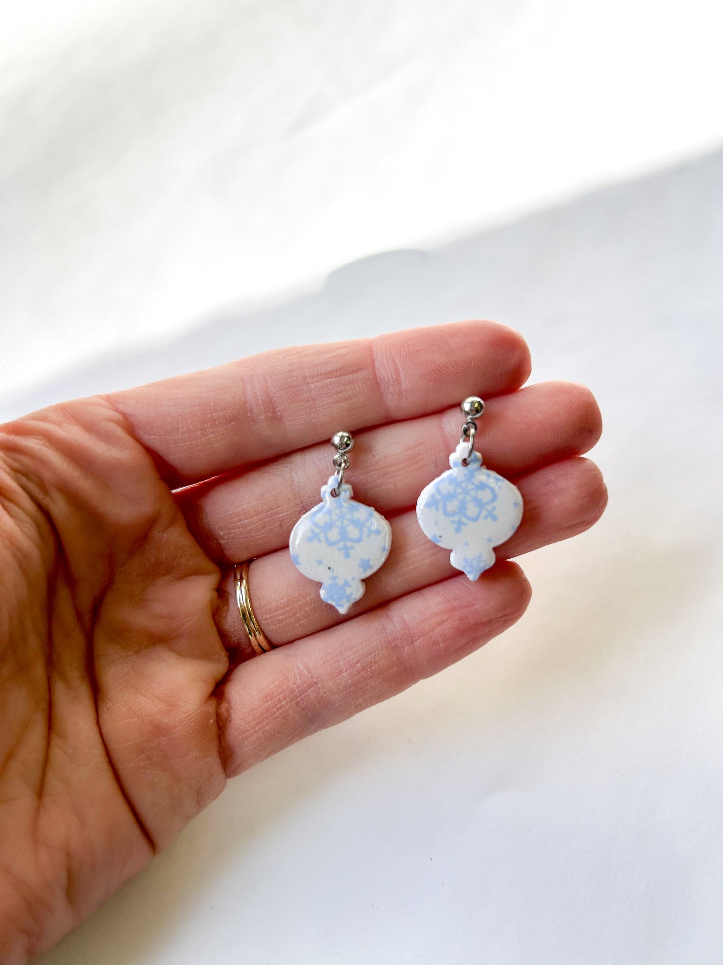 Blue and White Ornament Dangles