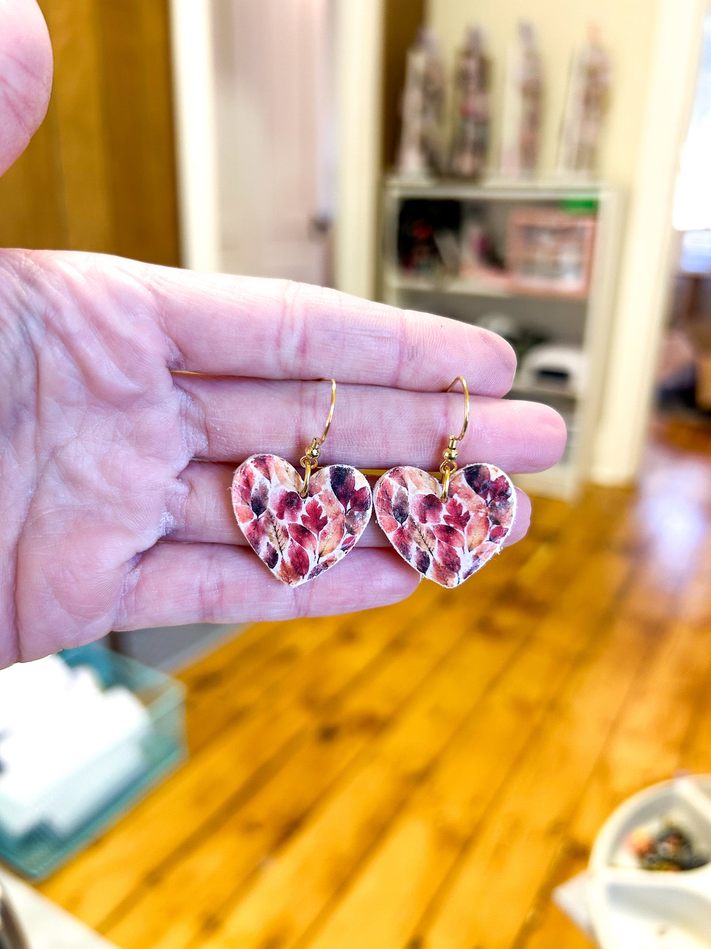 Leaf Heart Dangles