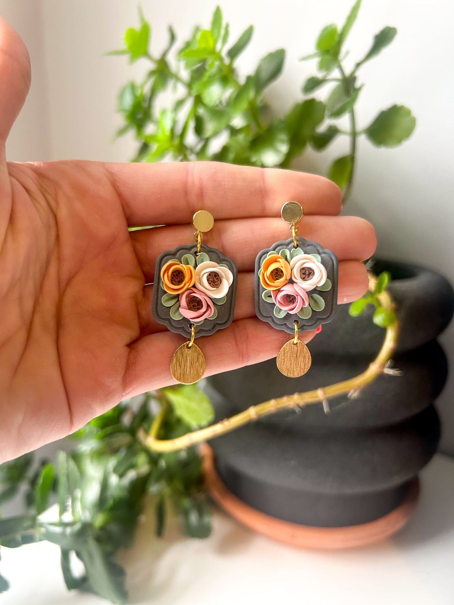 Rose Scallop Dangles